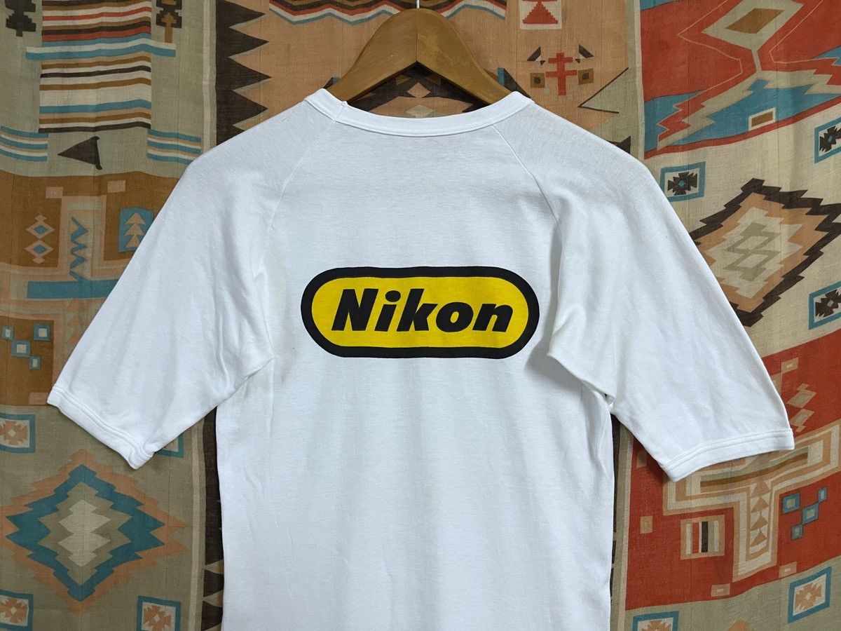 Nikon × Vintage Vintage 80’s Nikon T shirt Raglan Xs fit S stretch Punk Size US XS / EU 42 / 0 - 8 Thumbnail
