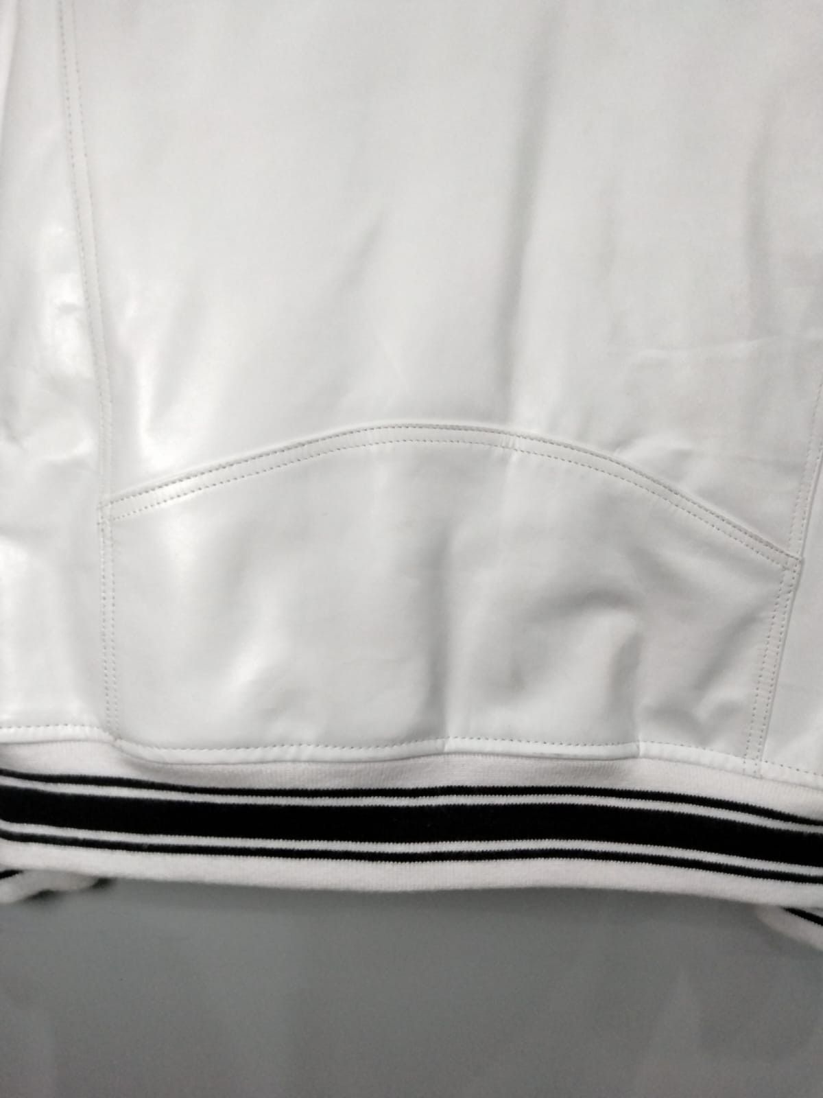Vintage Wleti Premium White Sheep Leather Varsity Jacket — Medium Size US M / EU 48-50 / 2 - 9 Thumbnail