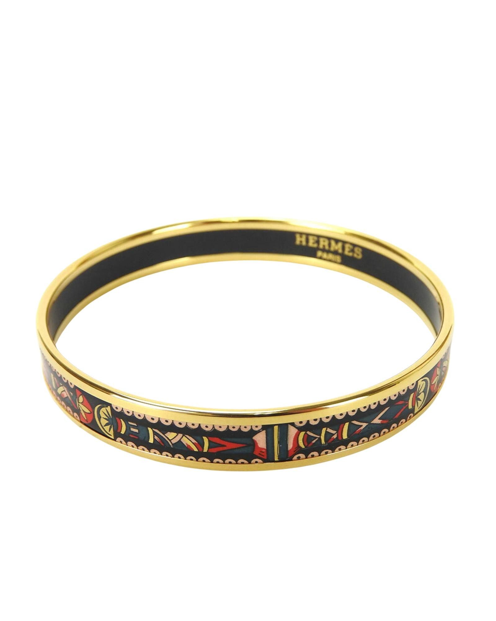 image of Hermes Black Cloisonne Bangle, Women's