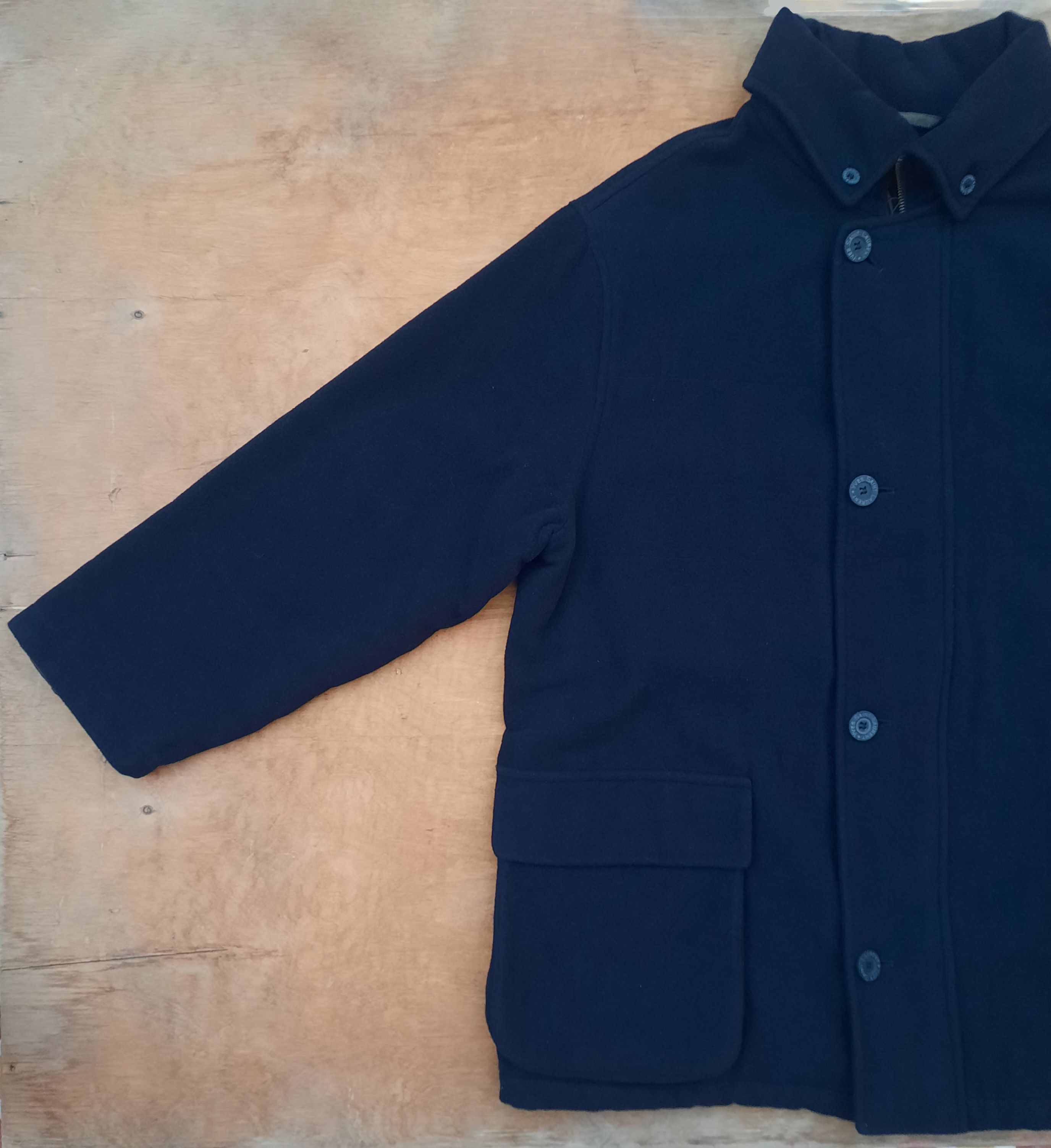 Yves Saint Laurent YSL Yves Saint Laurent Classic Design Wool Coat – Navy Blue Size US XL / EU 56 / 4 - 2 Thumbnail