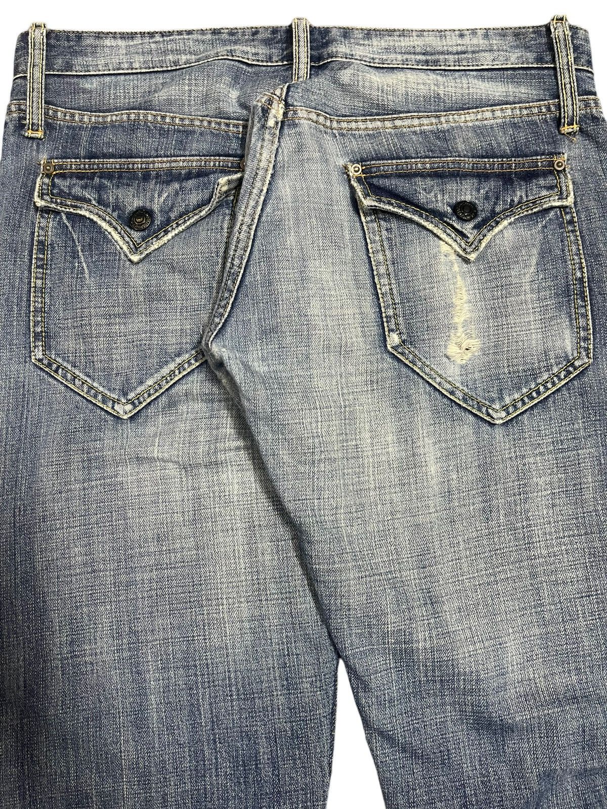Tornado Mart Vintage Japanese Brand Blue Faded Wash Distressed Jeans Size US 34 / EU 50 - 6 Thumbnail