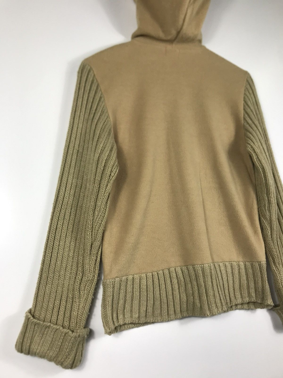 Aran Isles Knitwear × Japanese Brand × Vintage ⚡️Vintage Pattern Hooded Sleeve Knit Sweater Jacket Size M / US 6-8 / IT 42-44 - 13 Thumbnail