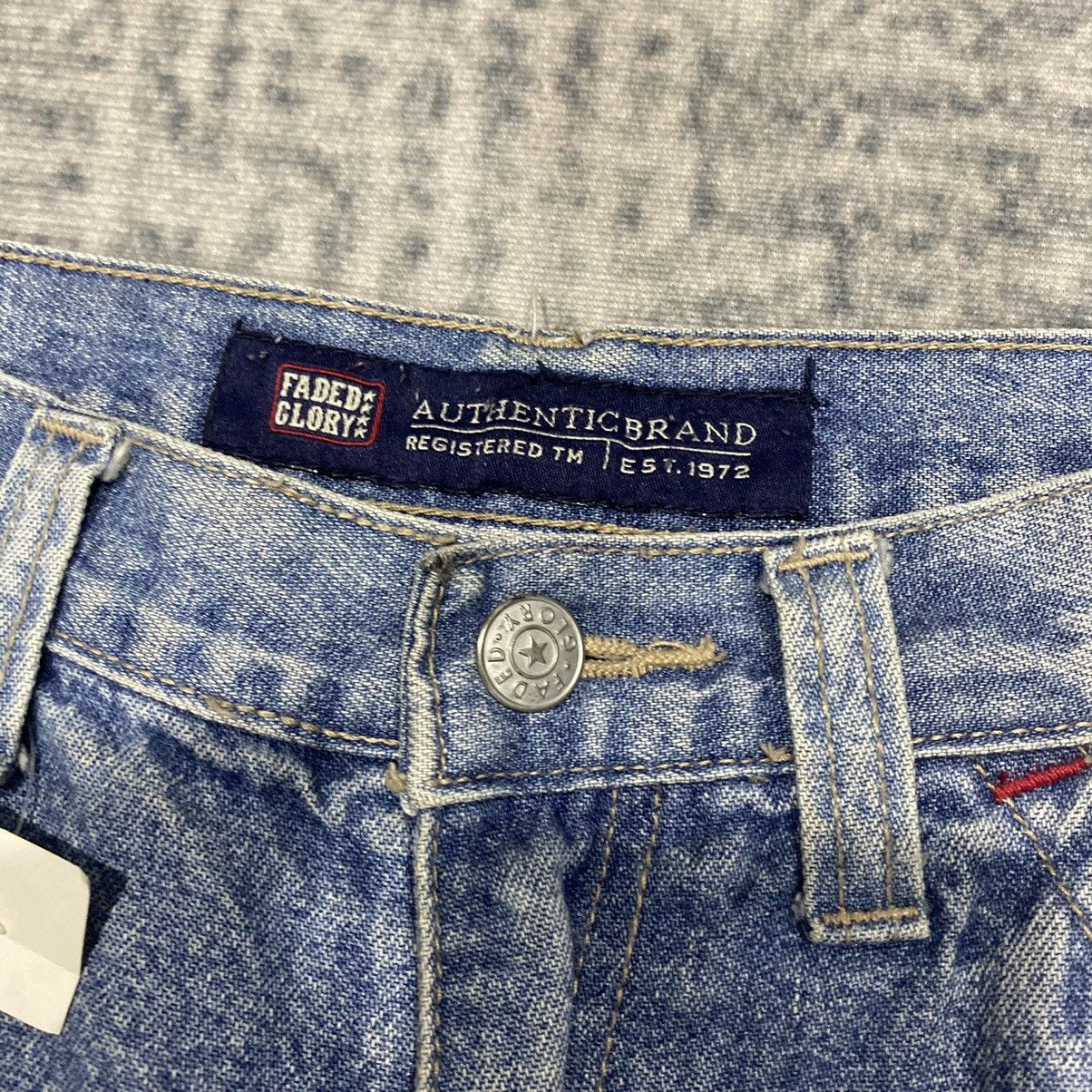 JNCO × Vintage Sick☠️ Faded Glory Cargo Jeans Hip Hop 90s Jnco Style Skate Size US 31 - 8 Thumbnail