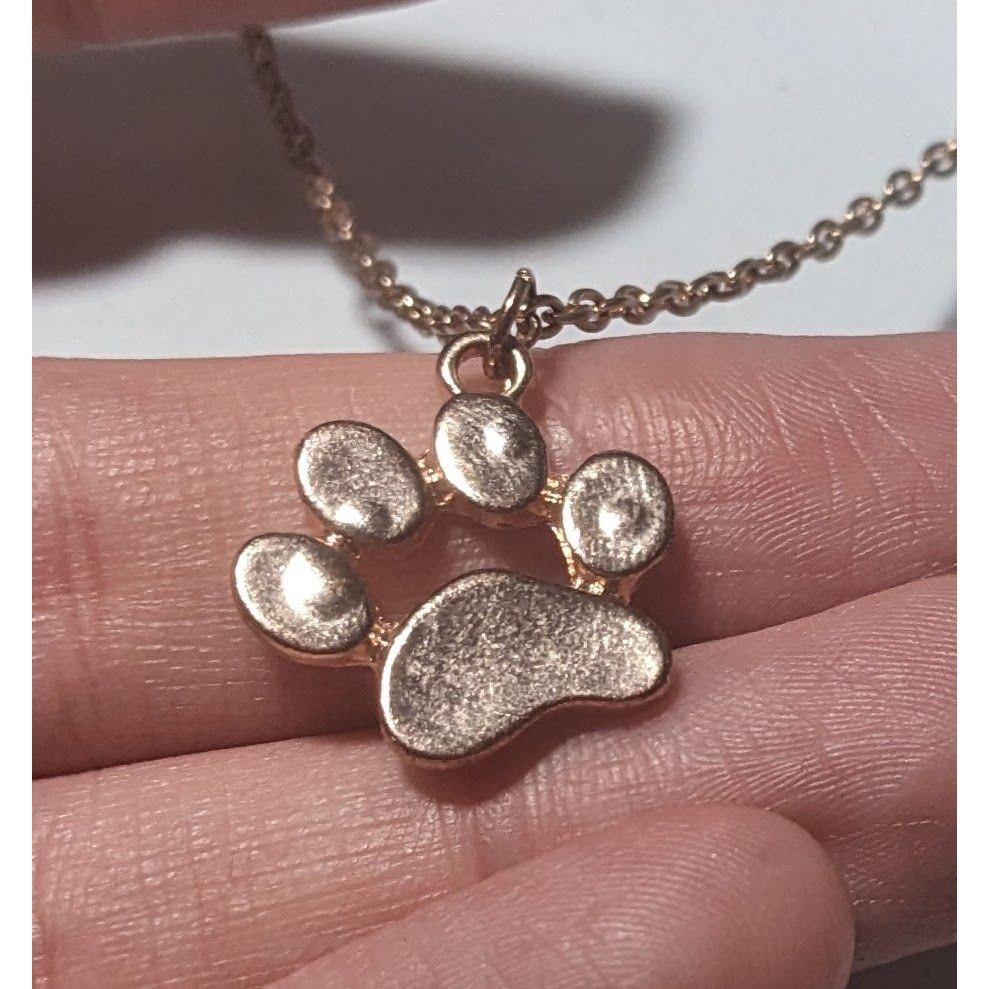 Other Simple Rose Gold Dog Paw Pendant Necklace Size ONE SIZE - 7 Thumbnail