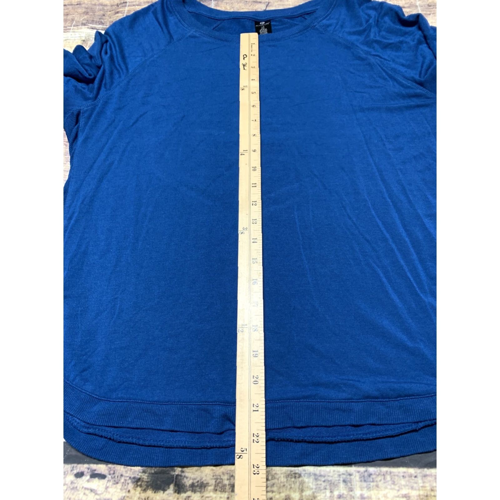 Alife Active Life Womens Blue Scoop Neck Side Slit Pullover Size Large Size L / US 10 / IT 46 - 5 Thumbnail