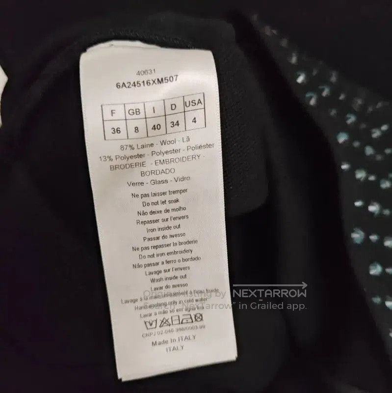 Dior Dior Women's Black Wool Short Sleeve Top . Size S / US 4 / IT 40 - 7 Thumbnail