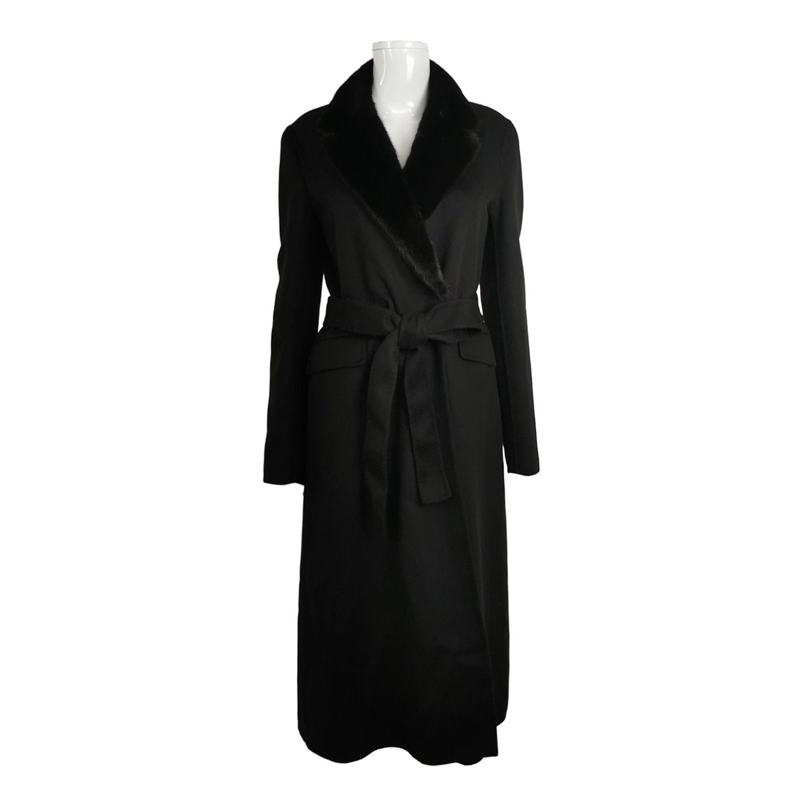 Prada Prada Mink Fur Collar Wool Coat Size 42 Size M / US 6-8 / IT 42-44 - 1 Thumbnail