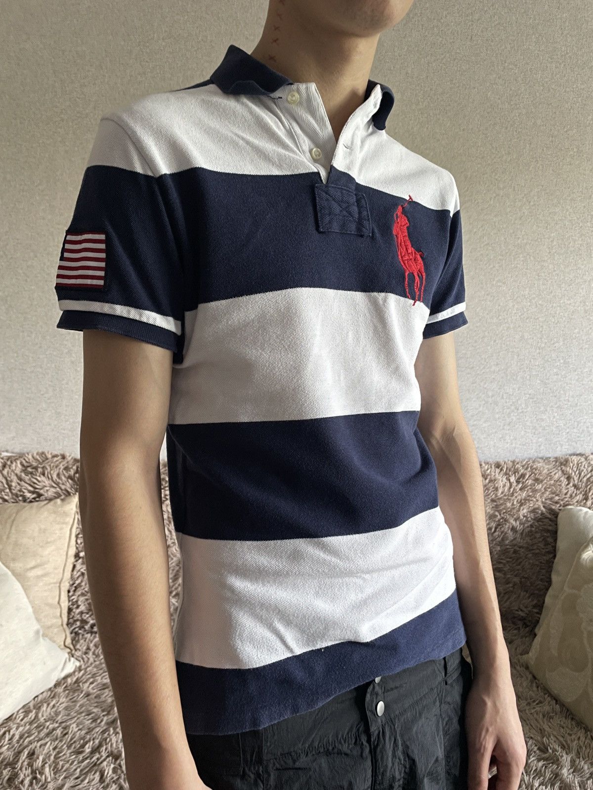 RRL Ralph Lauren 🐎🇺🇸 Polo Ralph Lauren United States Collar Neck T-Shirt Size US XS / EU 42 / 0 - 1 Thumbnail