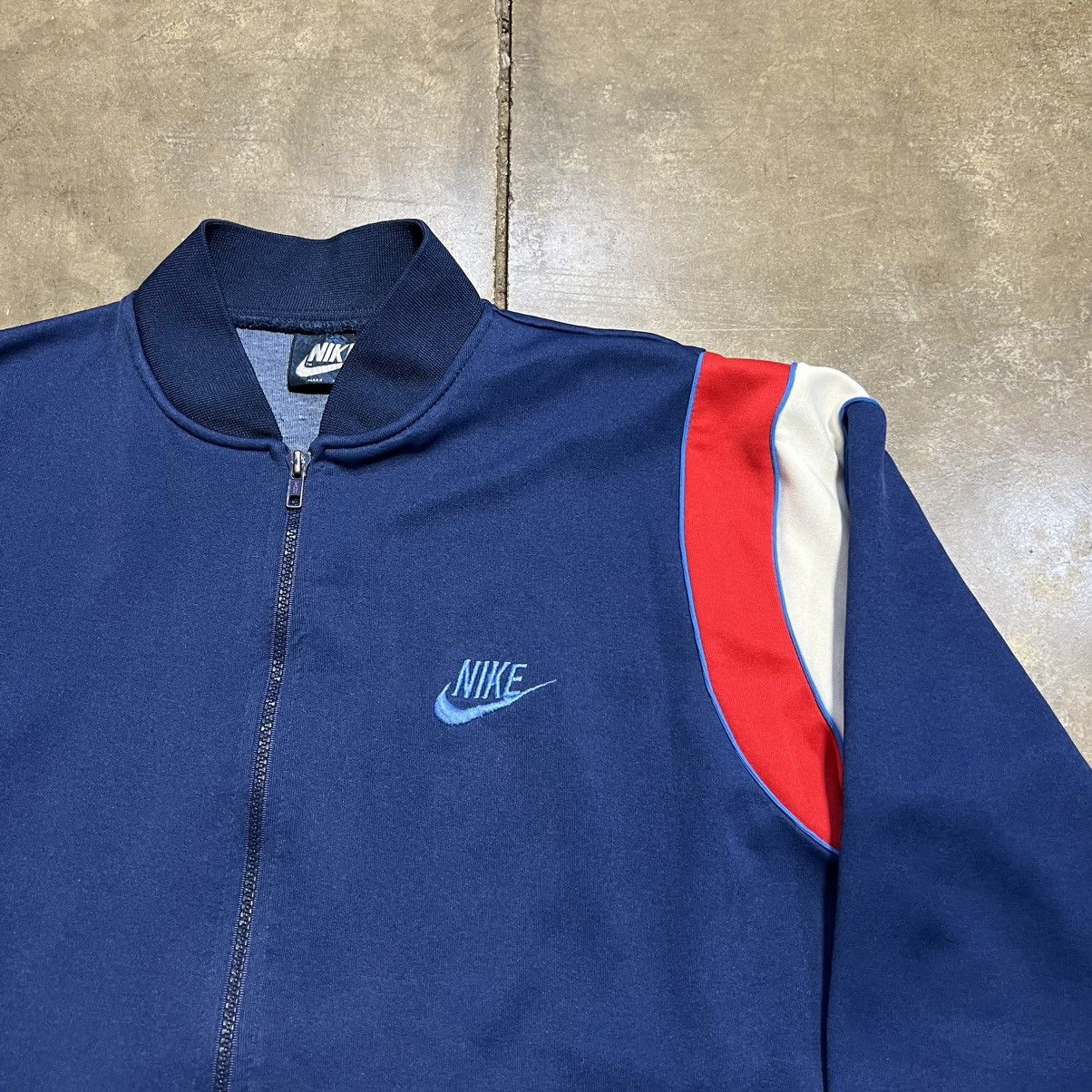 Nike Vintage 80s Nike Track Jacket Warm Up Full Zip Retro Ringer Size US XL / EU 56 / 4 - 5 Thumbnail