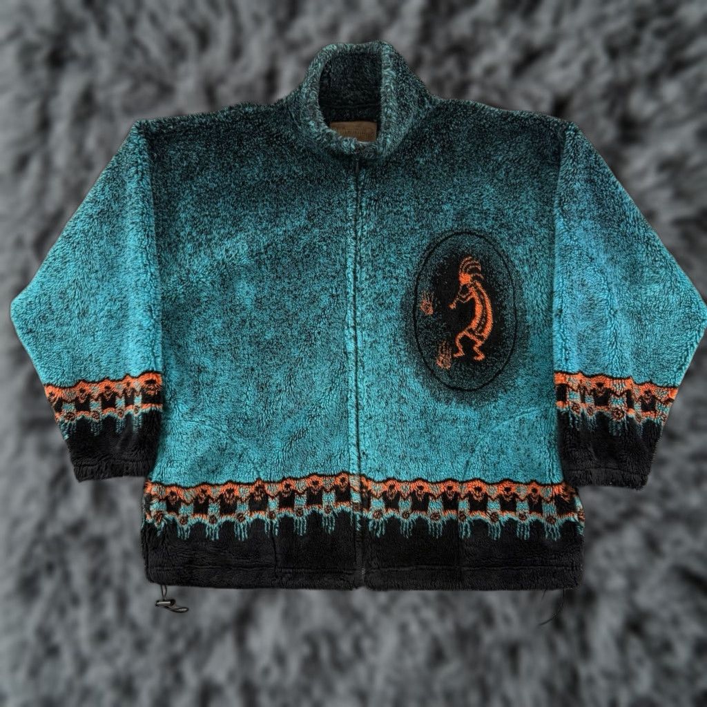 Vintage VINTAGE Bear Ridge Outfitters Jacket Men’s 2XL Fleece Aztec 90s Full Zip Outdoor Size US XXL / EU 58 / 5 - 1 Thumbnail