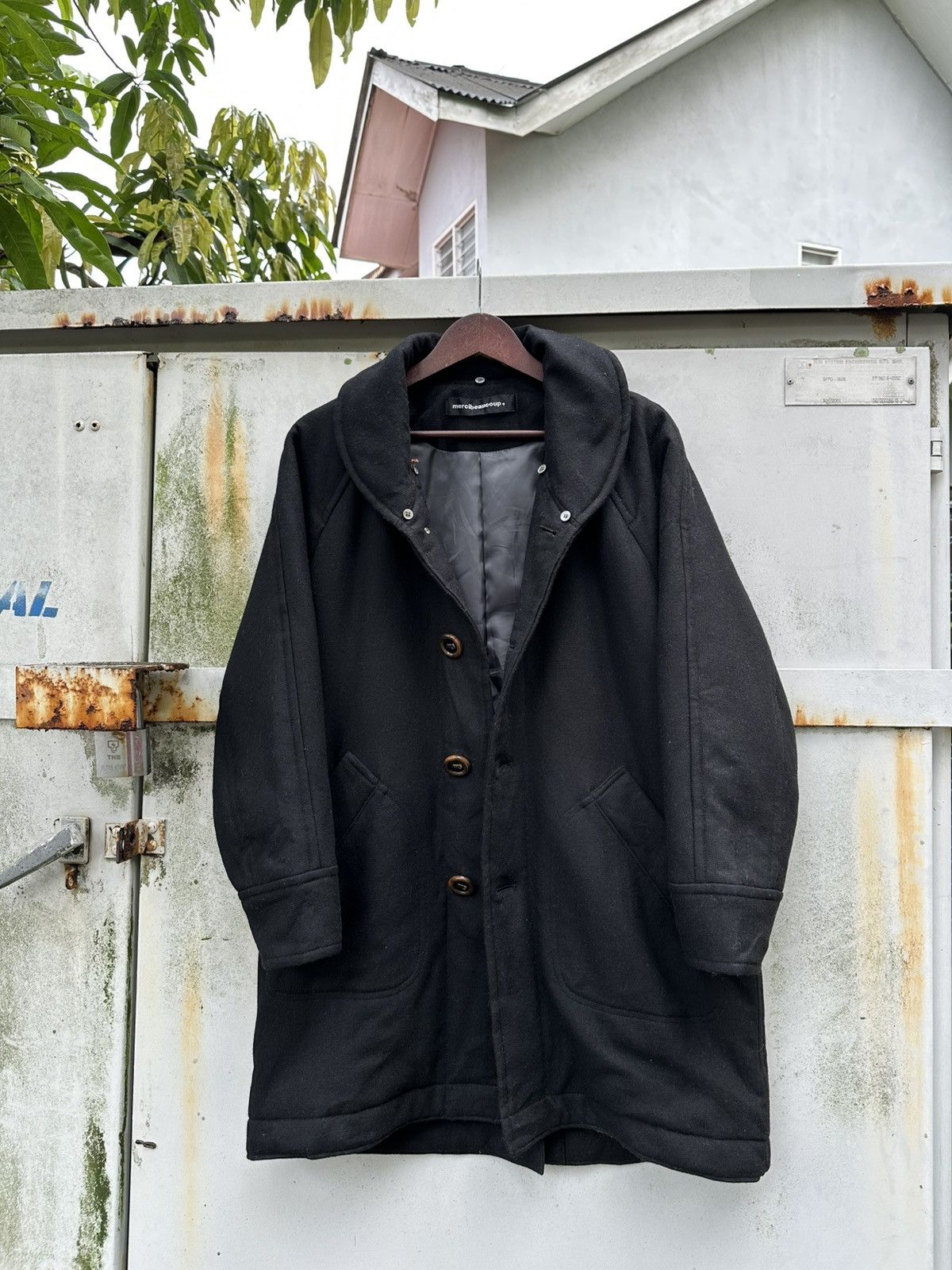 mercibeaucoup 👹Mercibeaucoup Double Breasted Wool Trench Coat Size US L / EU 52-54 / 3 - 4 Thumbnail