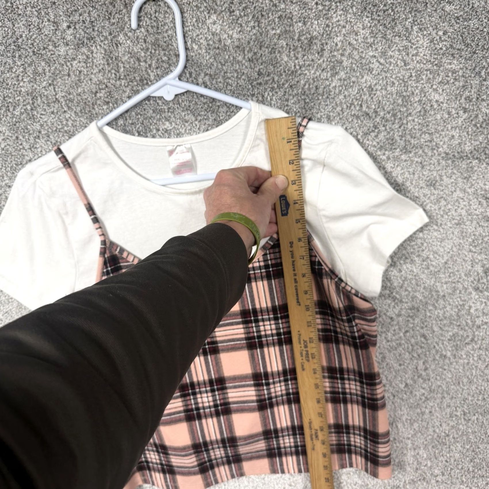 Vintage No Boundaries T-Shirt XXXL Juniors Layered Plaid Cami Overlay Crew Neck Short Sleeve Casual Summer Vintage No Boundaries Size XXL / US 16-18 / IT 52-54 - 2 Thumbnail