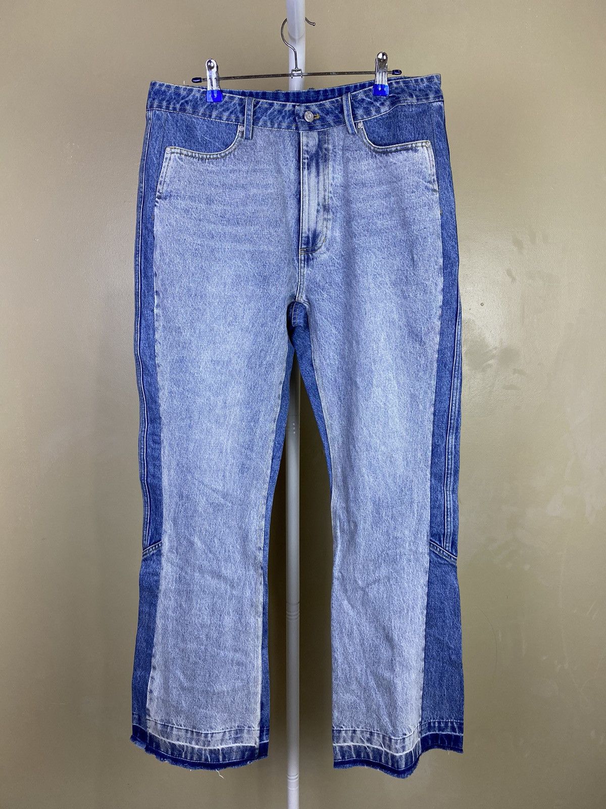 C2H4 C2H4 - Paneled flared Denim pants Size US 33 - 1 Thumbnail