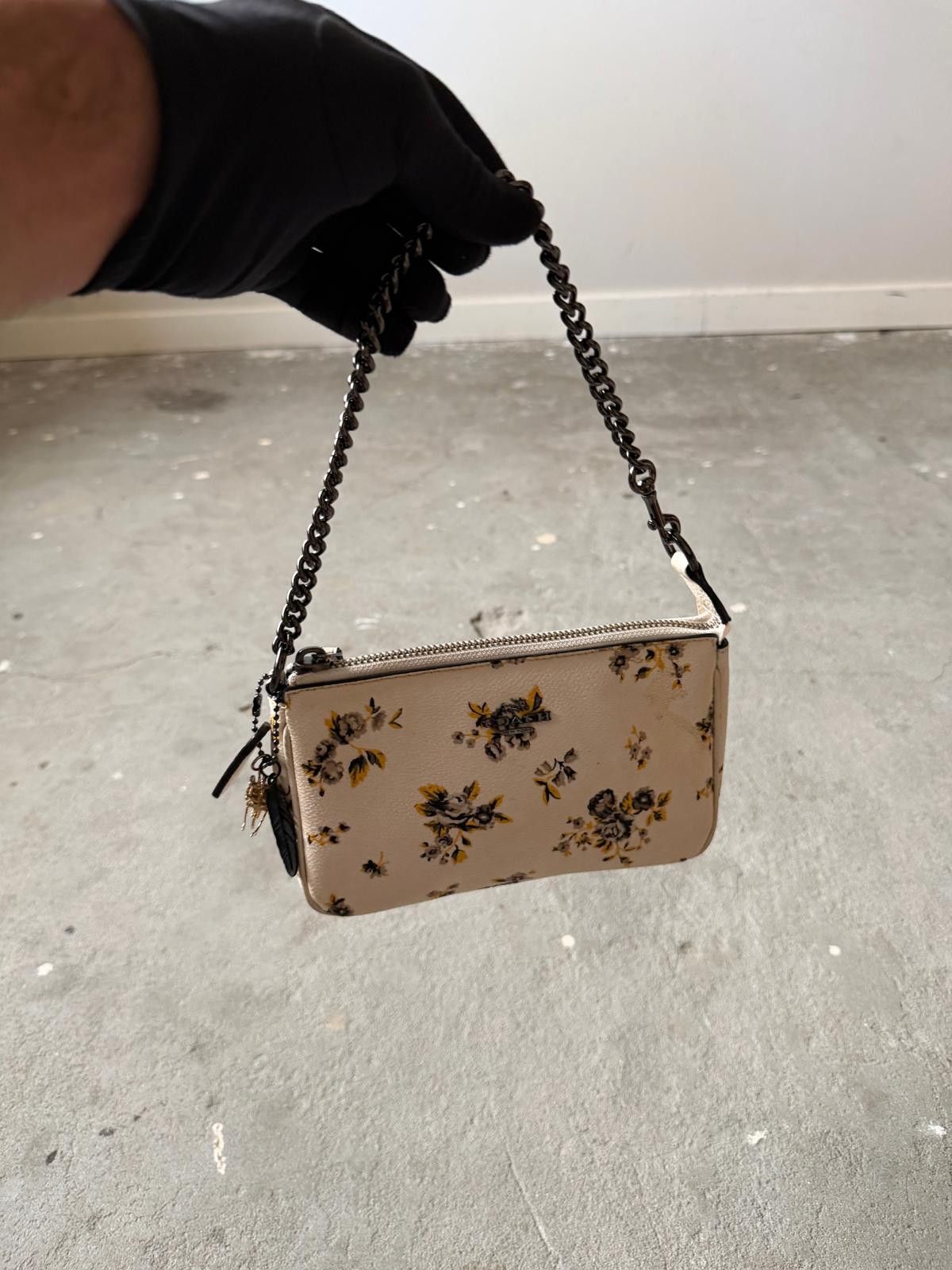 Coach Coach Nolita 19 Floral Shoulder Bag White/Yellow Size ONE SIZE - 6 Thumbnail