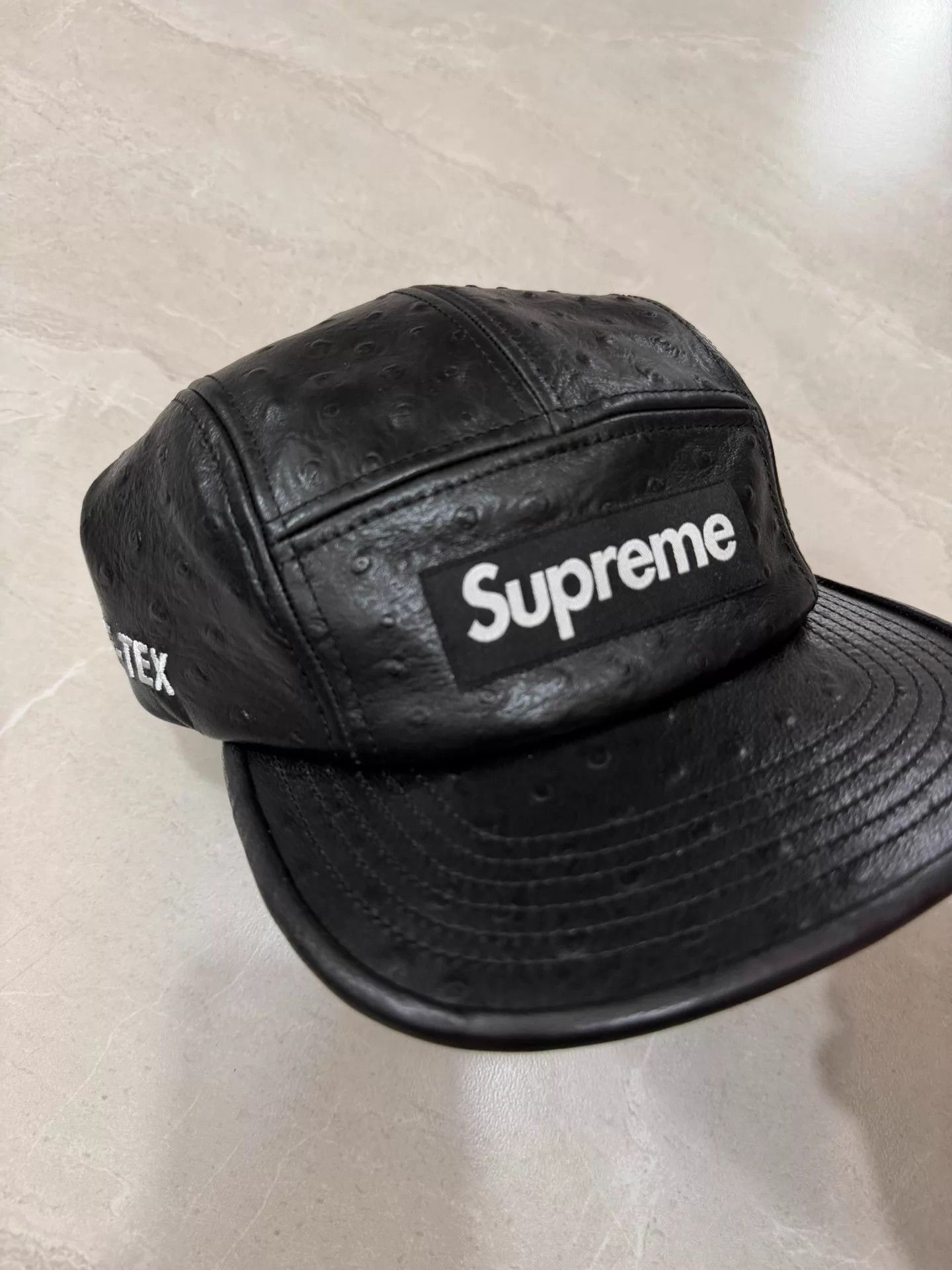 Supreme Supreme SS26W6 Ostrich Embossed Leather GORE-TEX Camp Cap Size ONE SIZE - 2 Thumbnail