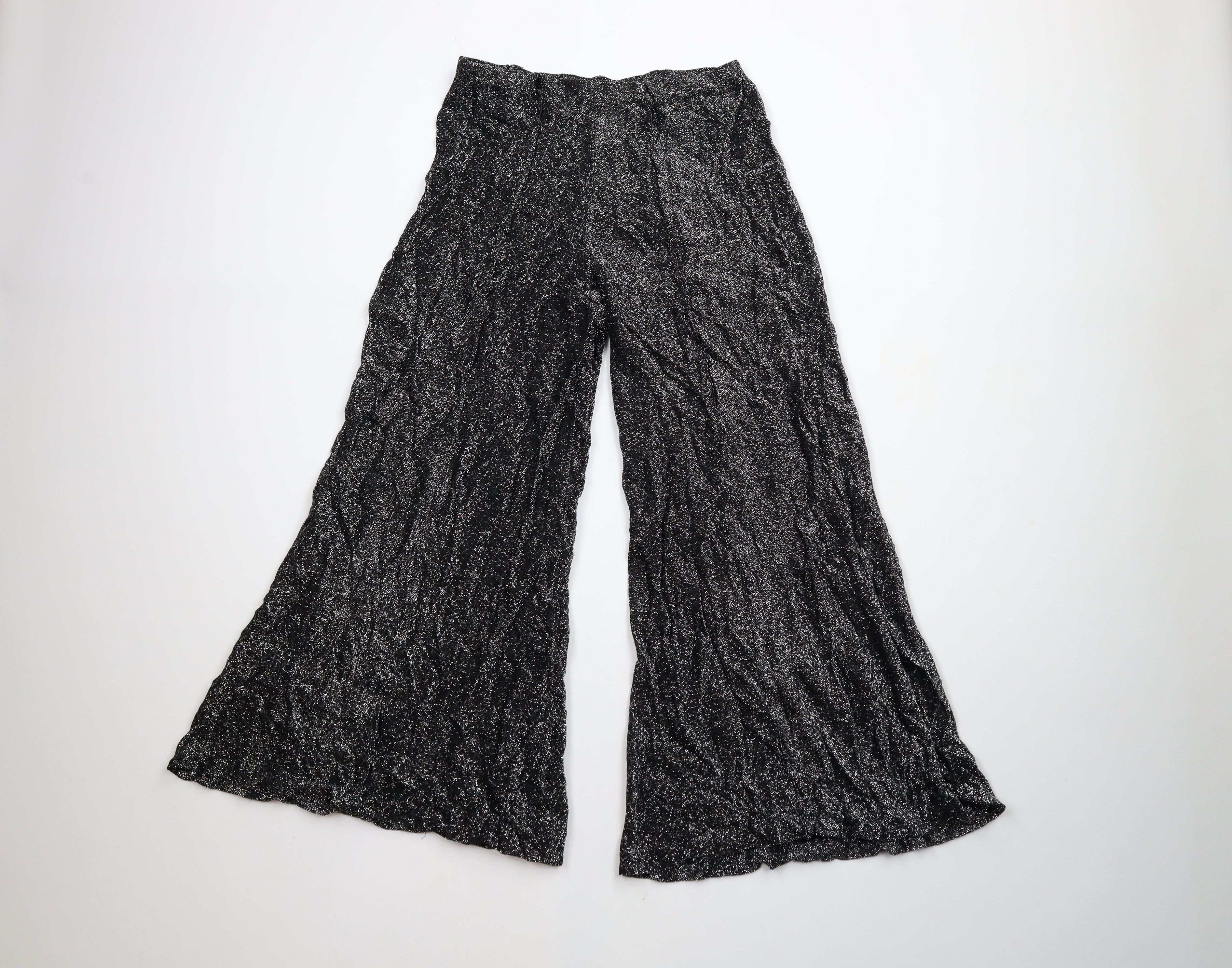 Vintage Vintage60s 70s Boho Chic Sheer Knit Bell Bottoms Pants USA Size 36" / US 14 / IT 50 - 1 Thumbnail