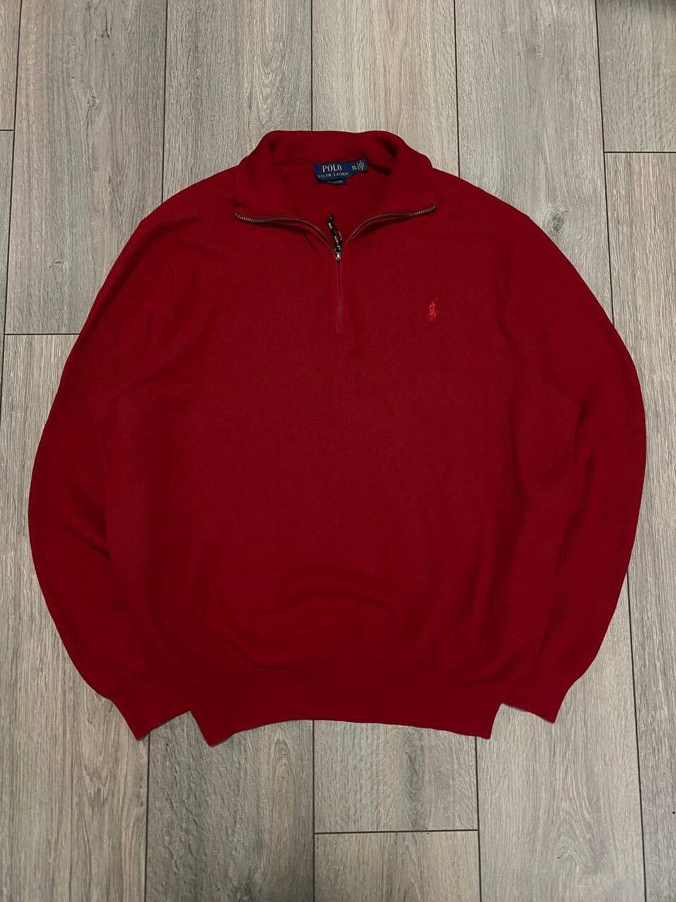 Polo Ralph Lauren Polo Ralph Lauren Sweaters 1/3 Zip Knit Red Cotton XXL Size US XXL / EU 58 / 5 - 1 Thumbnail