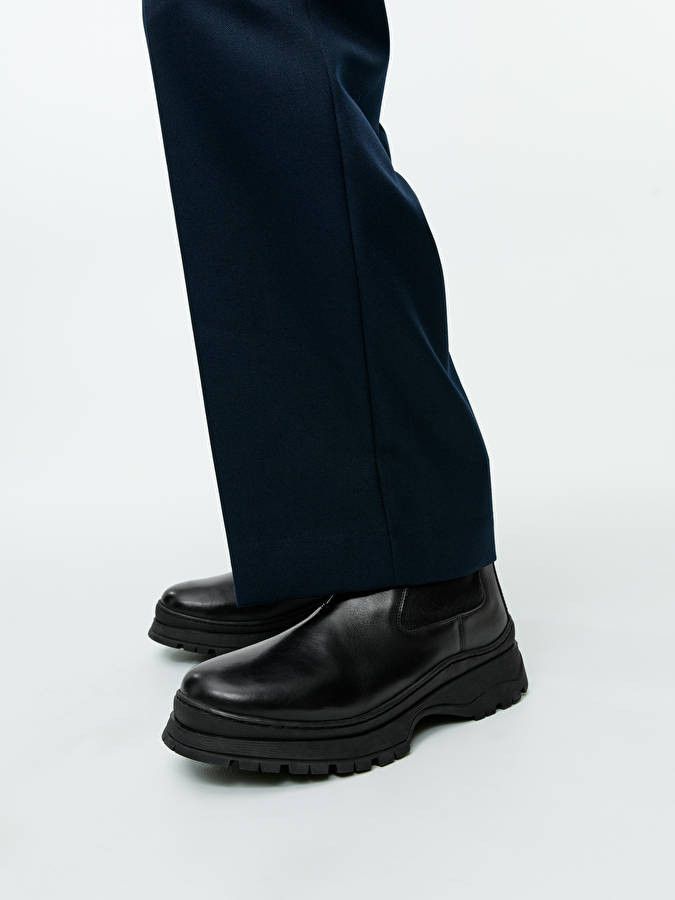 image of Arket - Chunky-Sole Leather Boots Black, Men's (Size 11)