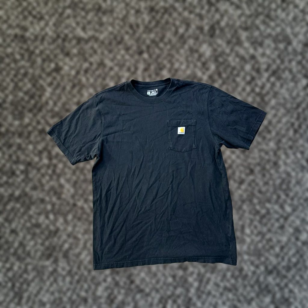 Carhartt VINTAGE Carhartt Shirt Mens Large Tall Patch Pocket Black Carhartt Original Fit 00s Shirt Mens Big & Tall Short Sleeve Crew Neck Cotton Knit Workwear Size US L / EU 52-54 / 3 - 1 Thumbnail