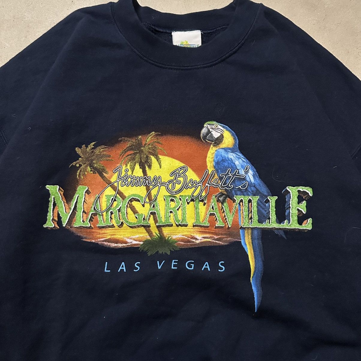 Band Tees Vintage 90s Navy Jimmy Buffett’s Margaritaville Crewneck Size US XL / EU 56 / 4 - 3 Thumbnail