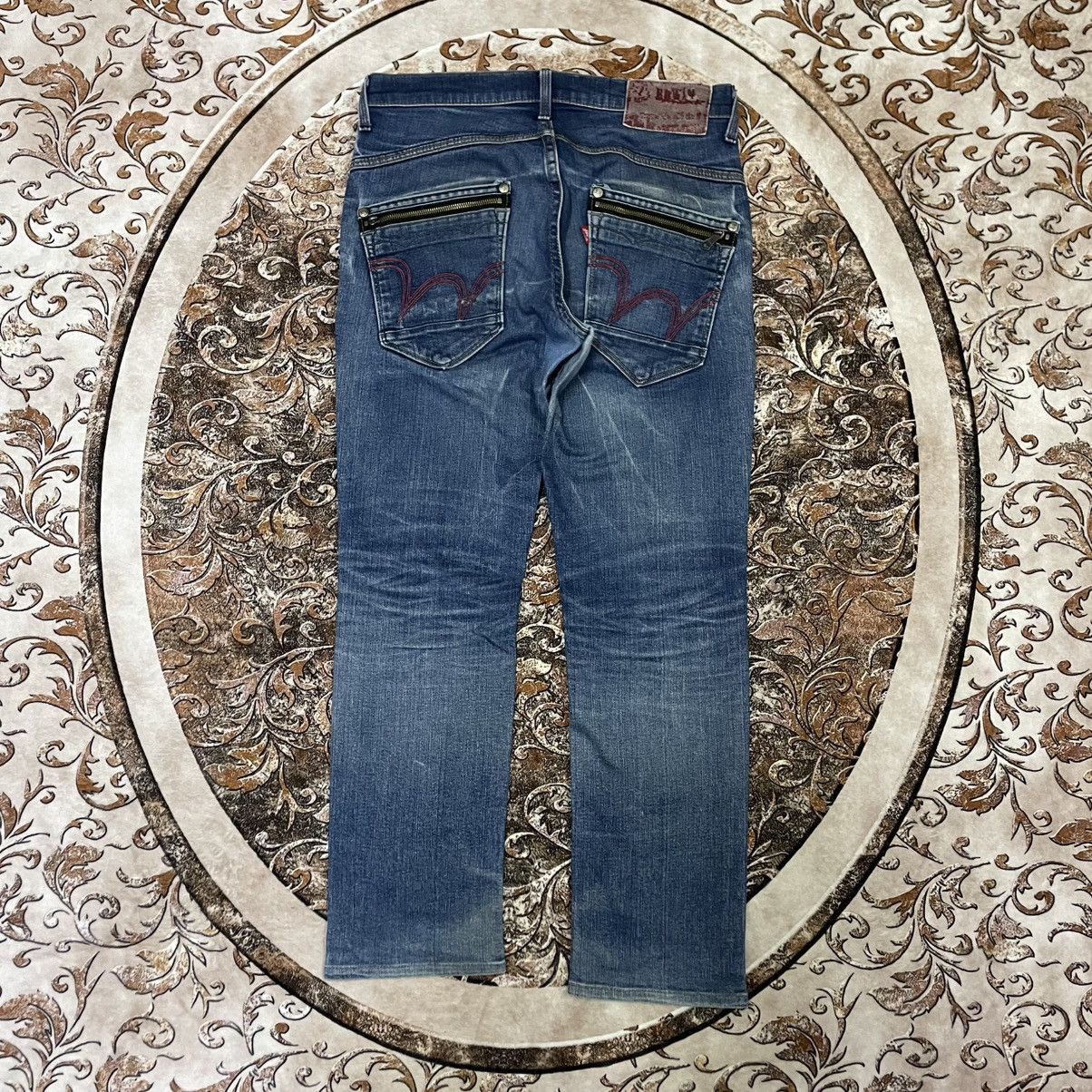 Edwin 🔥Vintage Edwin Blue Trip Stoned Washed Distress Denim Jeans Size US 32 / EU 48 - 4 Thumbnail