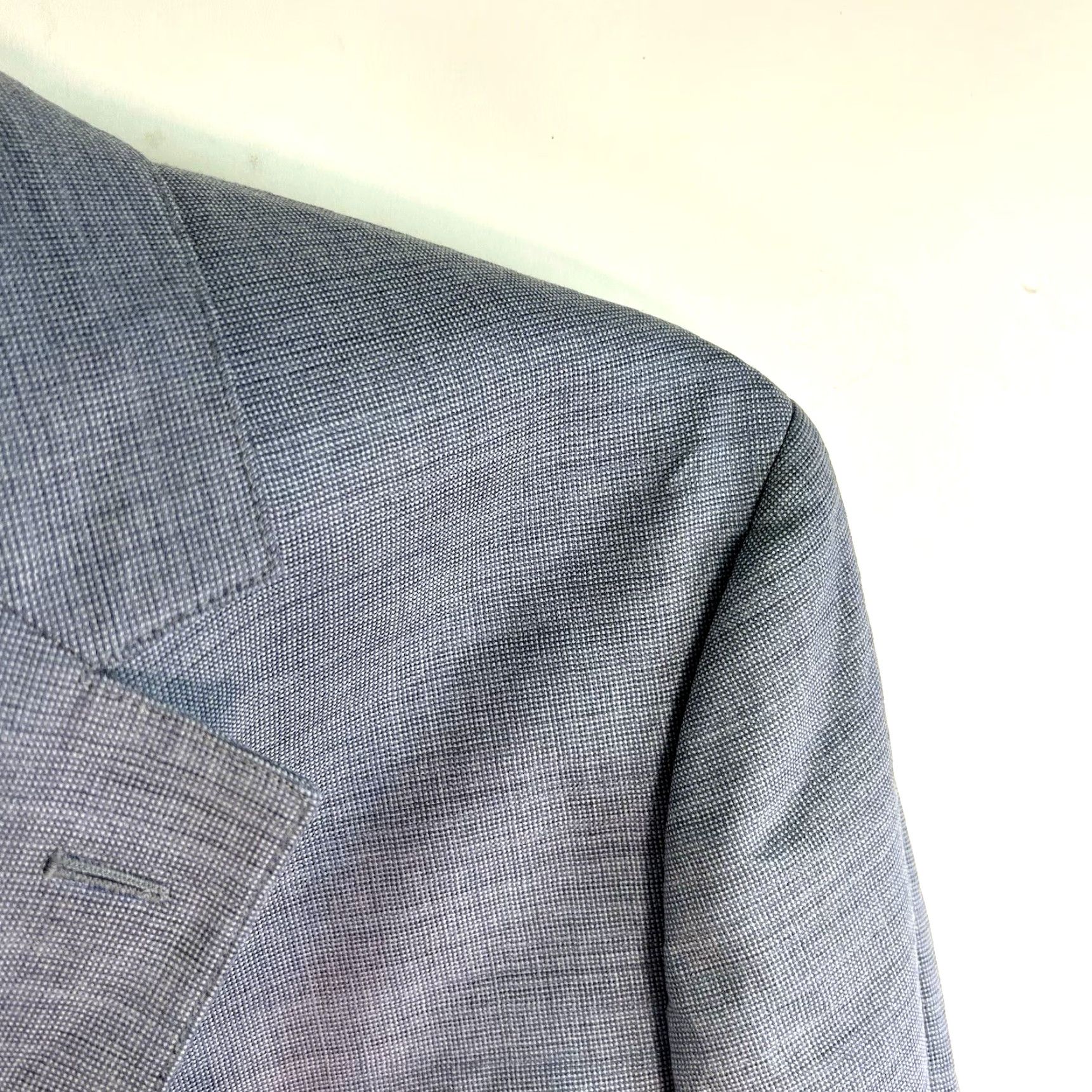 Bonobos VINTAGE Bonobos Men's Blazer Jacket, Wool Blend, Single-Breasted, Notch Lapel, Blue, Size 54 Size 54R - 3 Thumbnail