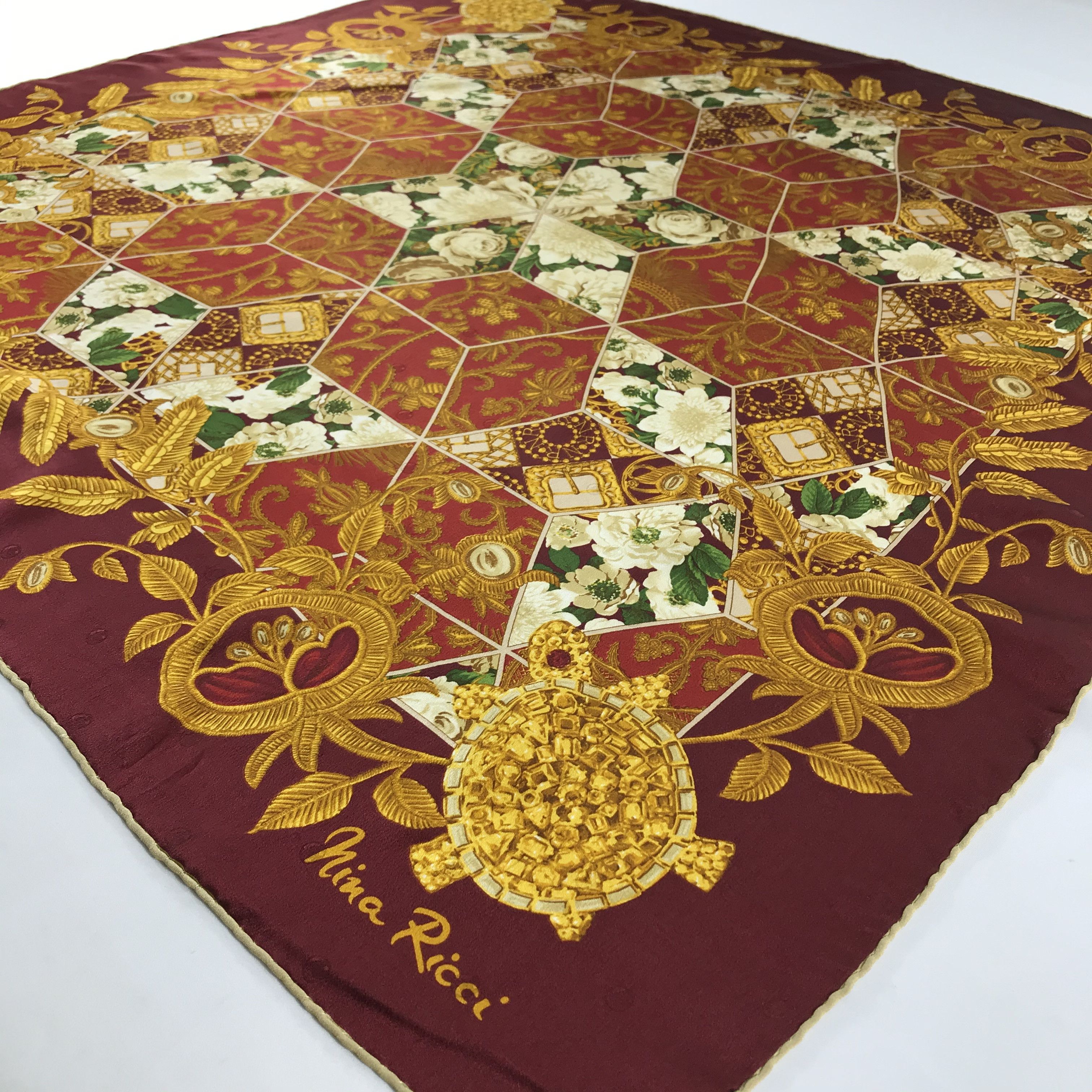 Nina Ricci × Vintage Vintage Nina Ricci Silk Scarf Size ONE SIZE - 3 Thumbnail