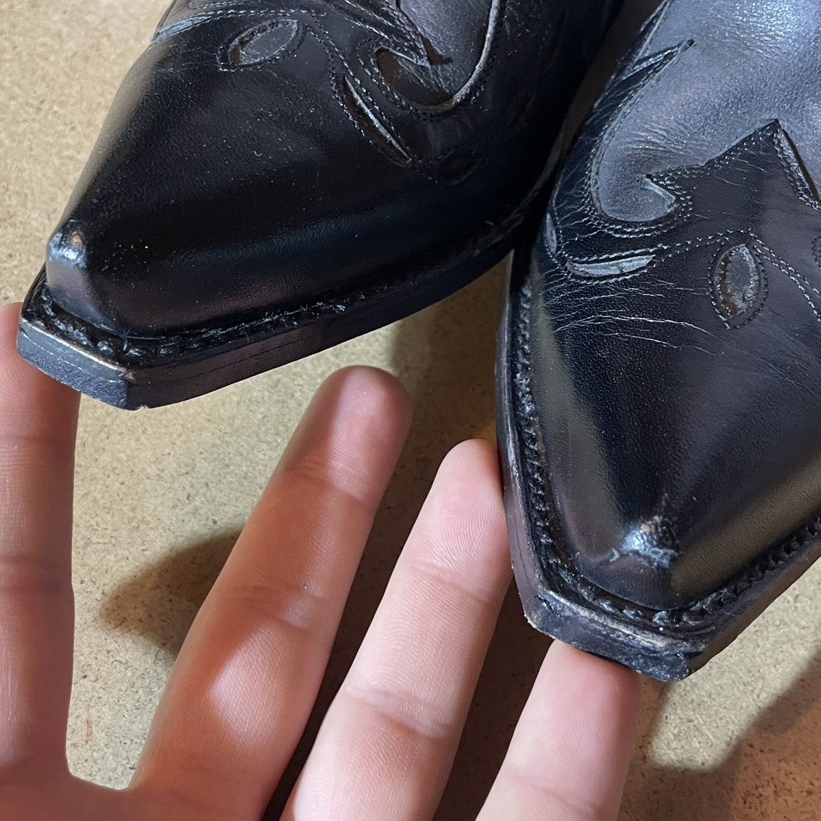 Sancho Boots Vintage Sancho Abarca Cowboy Boots Leather Size 38 Size US 6.5 / EU 39-40 - 11 Thumbnail