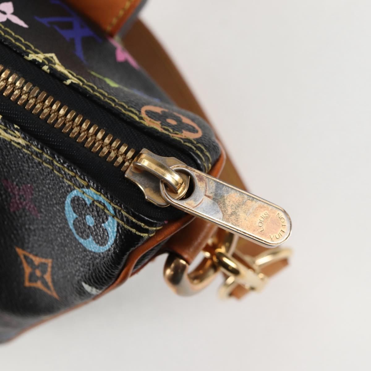 Louis Vuitton LOUIS VUITTON Monogram Multicolor Rita Tote Bag Black M40126 Size ONE SIZE - 10 Thumbnail