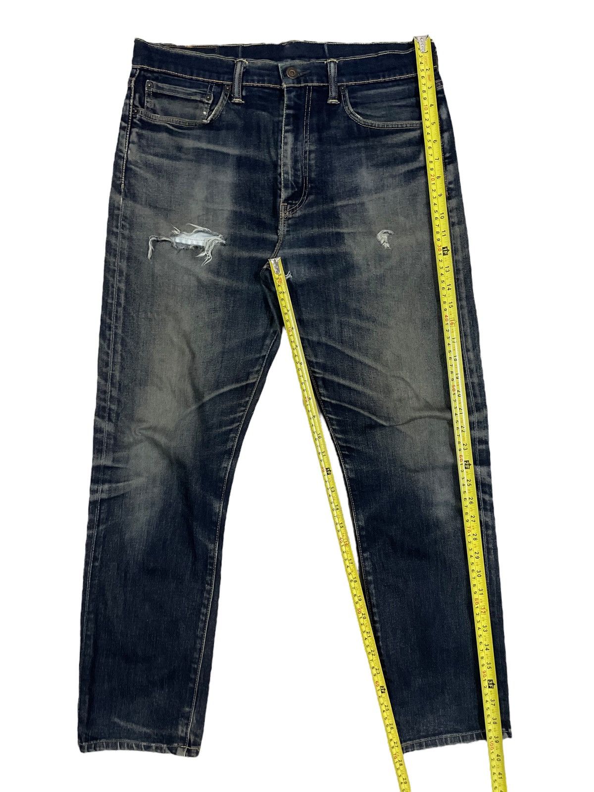 Levi's Vintage Levi’s 502 Stone Wash Straight Cut Ripped Jeans #273 Size US 33 - 18 Thumbnail