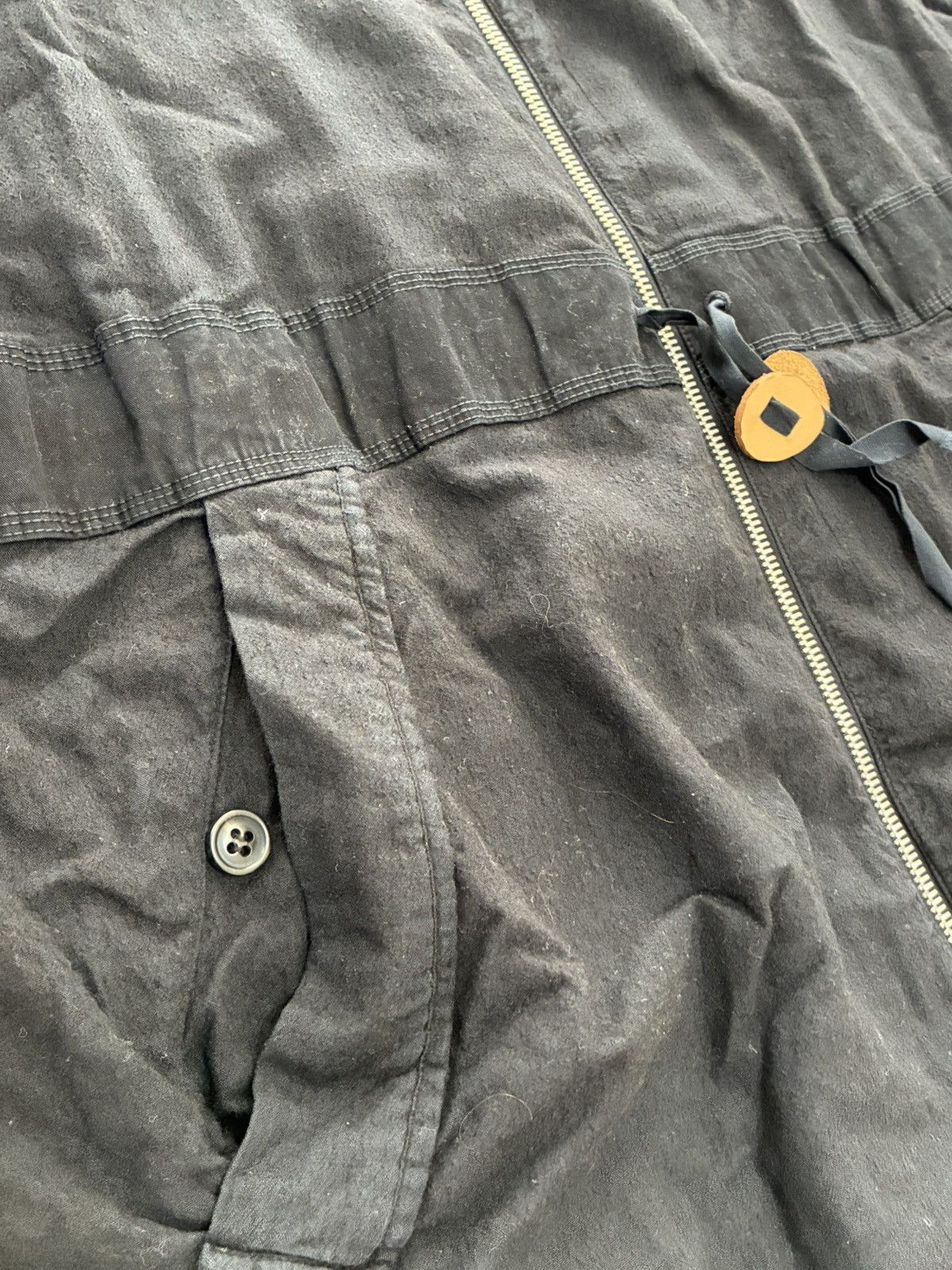 Damir Doma Damir Doma Black Utility Zip Jacket with Contrast Cord Stops Size US XL / EU 56 / 4 - 6 Thumbnail