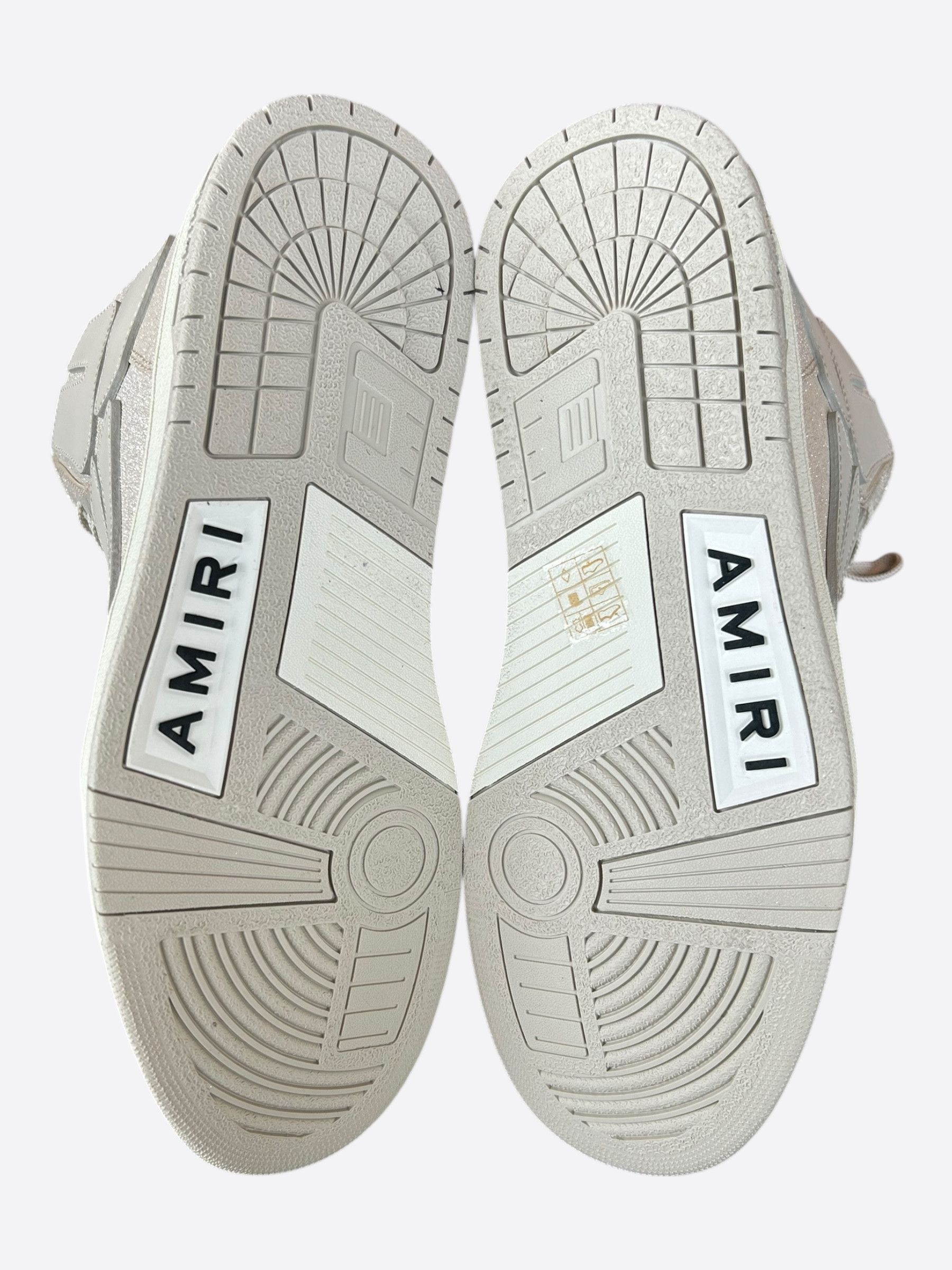 Amiri Amiri Beige Crystal Skeleton High Tops Size US 10 / EU 43 - 7 Thumbnail