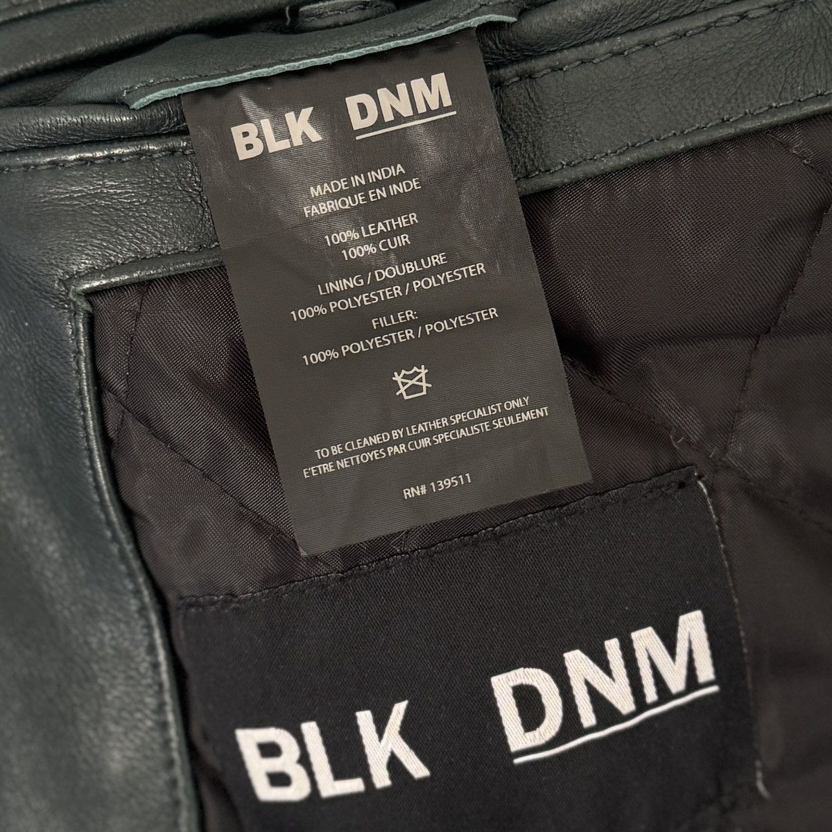 Blk Dnm BLK DNM Deep Teal Leather Moto Jacket Size US S / EU 44-46 / 1 - 7 Thumbnail
