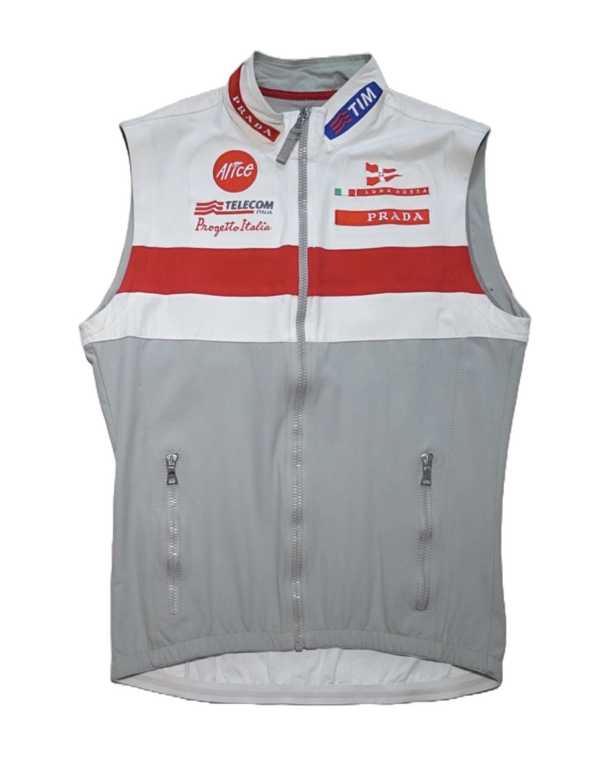 Image of Archival Clothing x Prada Luna Rossa Sailing Vest in White, Men's (Size Small)