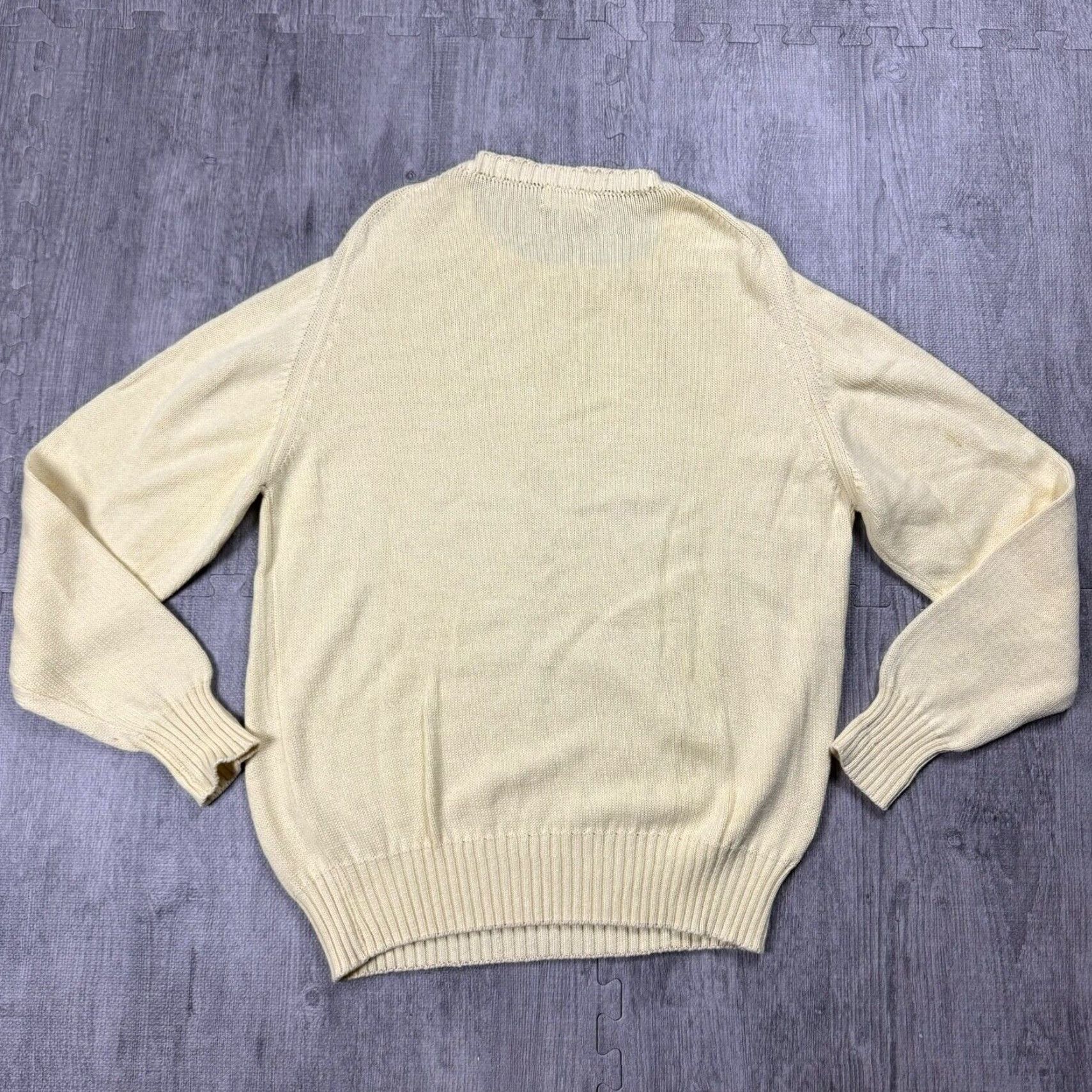 Brooks Brothers VINTAGE Brooks Brothers Knit Sweater XL Yellow Crewneck Mens 100% Cotton Solid Preppy Size US XL / EU 56 / 4 - 6 Thumbnail