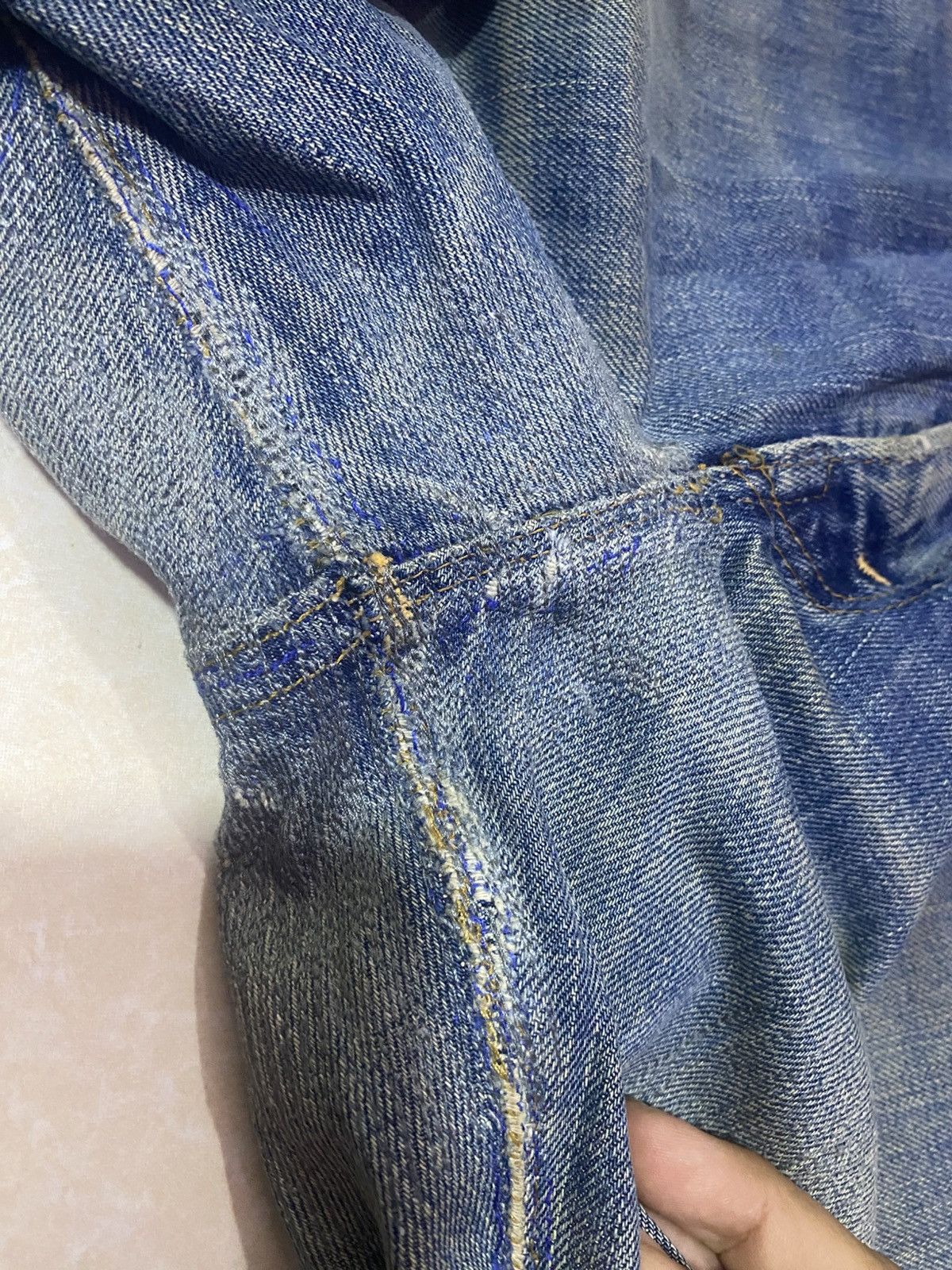 Levi's × Levi's Vintage Clothing Rare Vintage 80s Levi’s Big E Distressed Jeans Made Usa Size US 34 / EU 50 - 19 Thumbnail