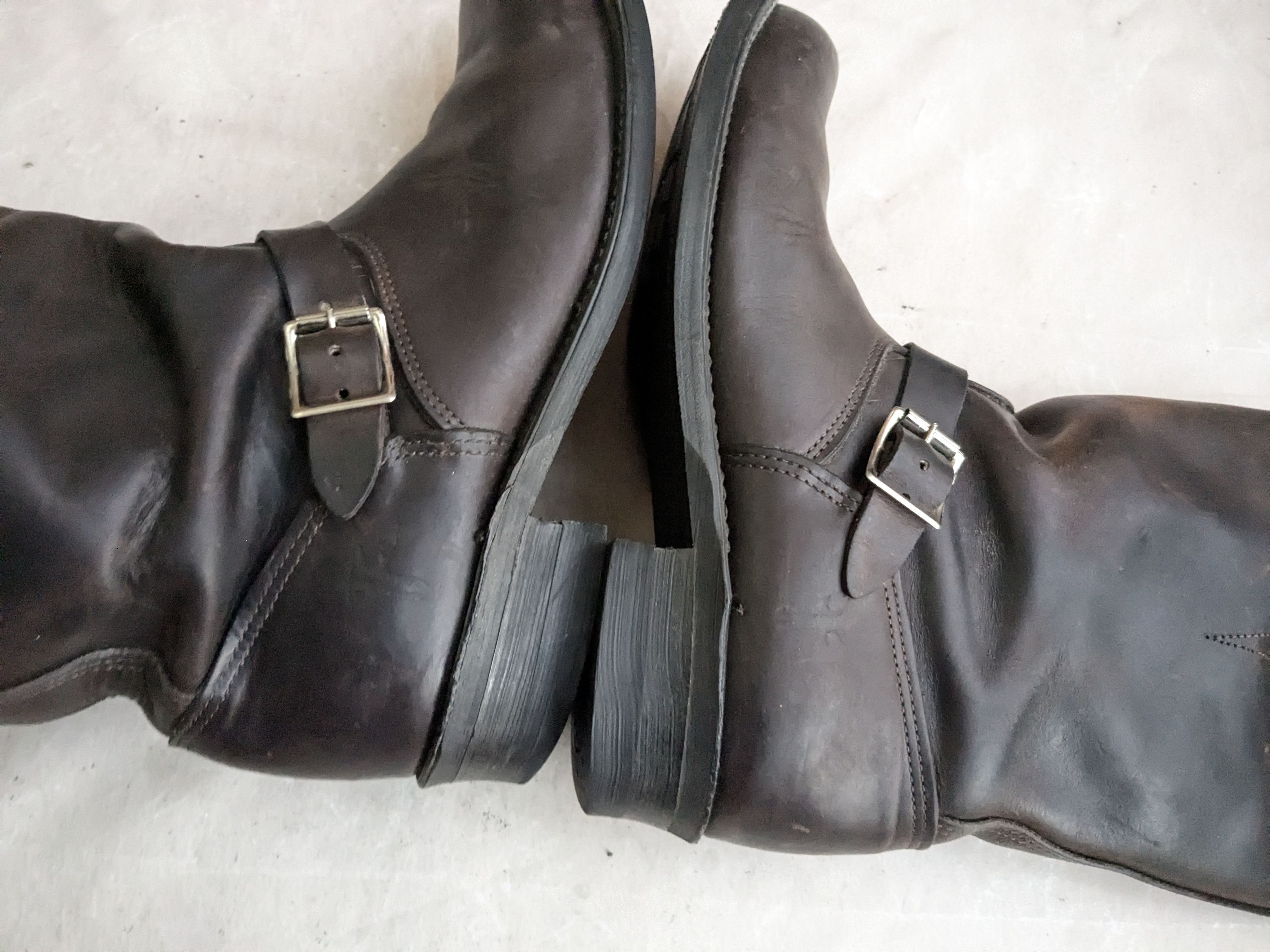 Frye Frye Engineer Boots Brown Leather 13 M Leather Buckle Size US 13 / EU 46 - 11 Thumbnail