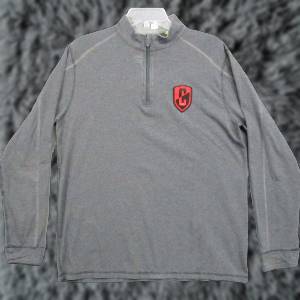 Vintage TASC Performance Bamboo 1/4 Zip Gray Long Sleeve Mens Large Stretch City Camper Sweatshirt Size US L / EU 52-54 / 3 - 1 Thumbnail