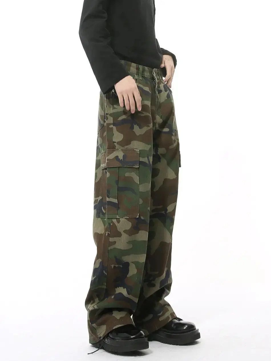 Japanese Brand Retro loose camouflage hip-hop pocket jeans Size US 32 / EU 48 - 2 Thumbnail