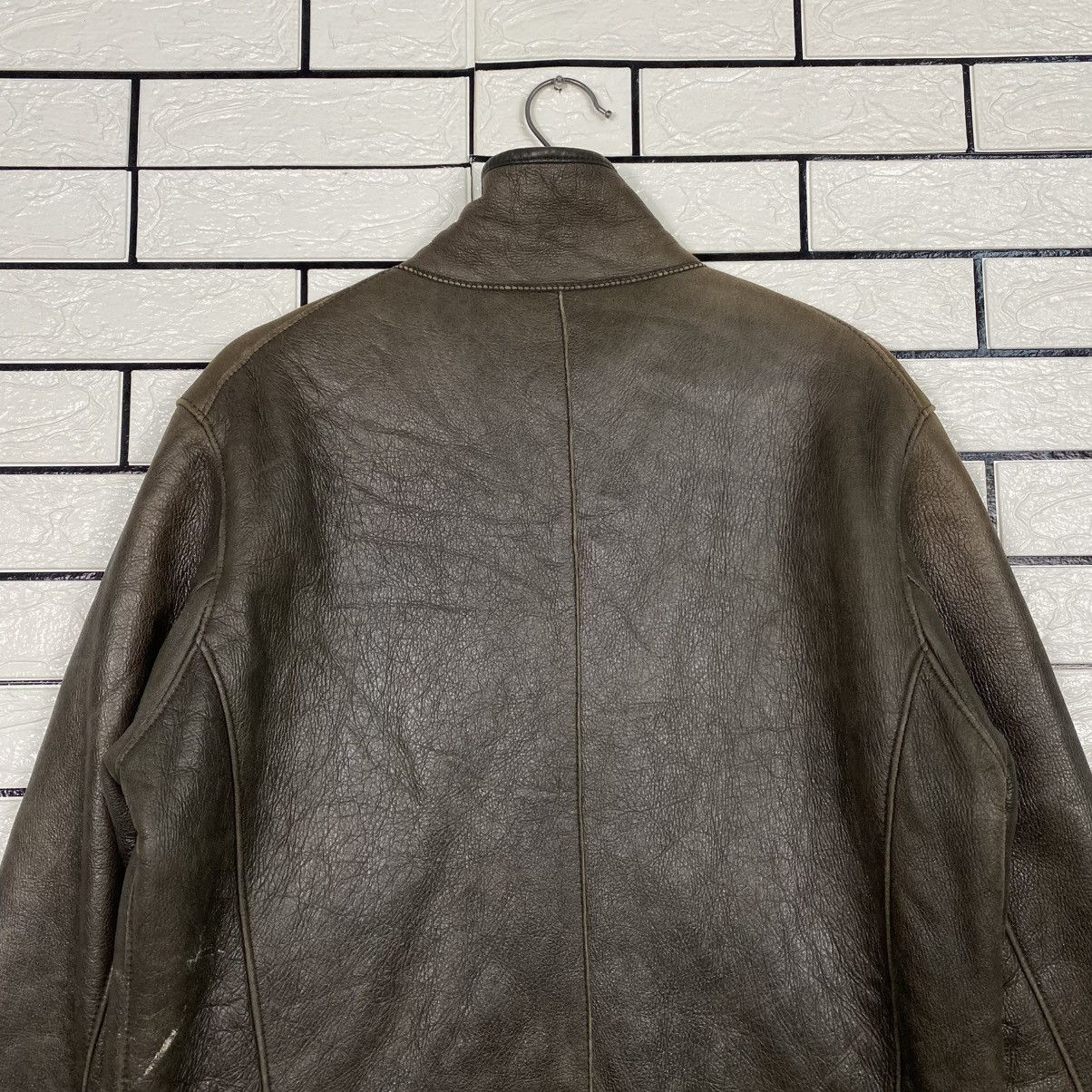 Hugo Boss 🔥VINTAGE LEATHER JACKET HUGO BOSS SHEARLING BLANKET Size US S / EU 44-46 / 1 - 9 Thumbnail