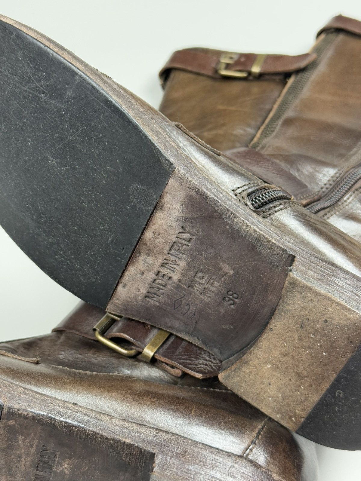 MoMA MOMA Ladies Avant-Garde Leather Full Zip High Boots Shoes Size US 8 / IT 38 - 11 Thumbnail