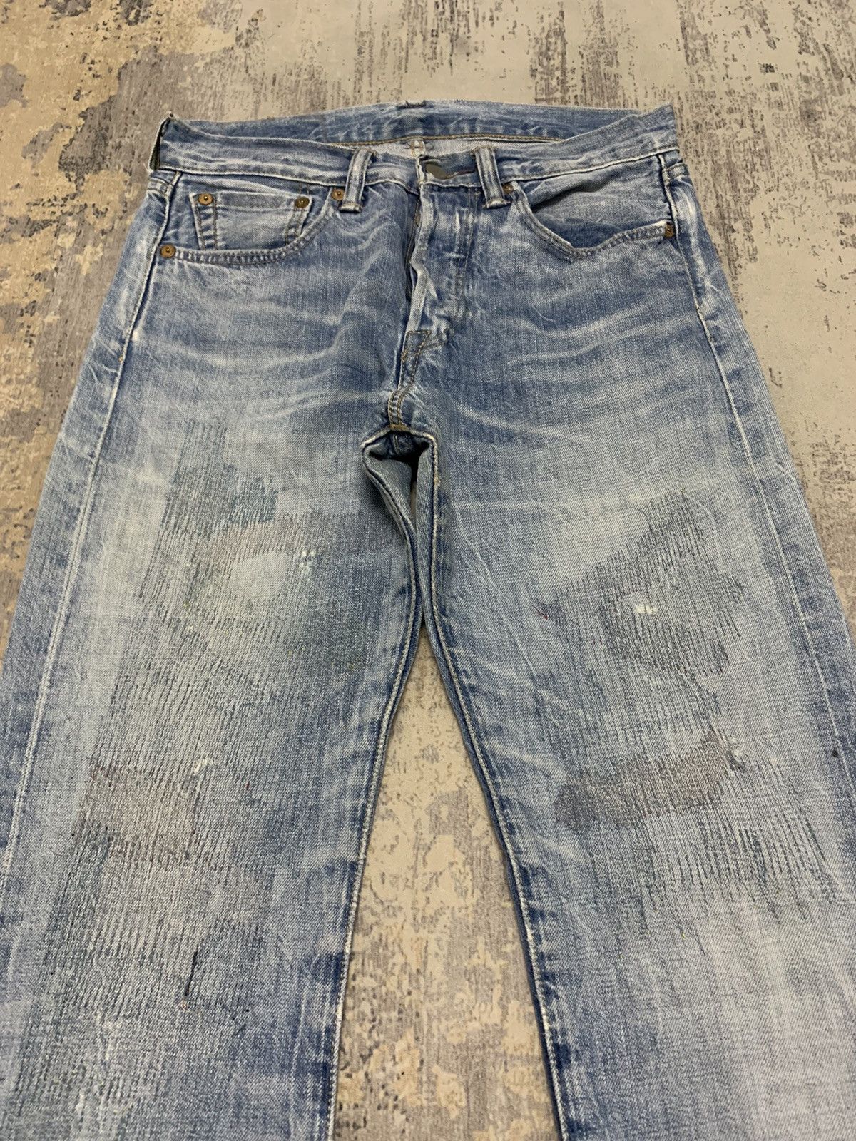 Levi's Vintage Levis 501 Red Line Selvedge Denim Jean 29x30.5 Size US 29 - 5 Thumbnail
