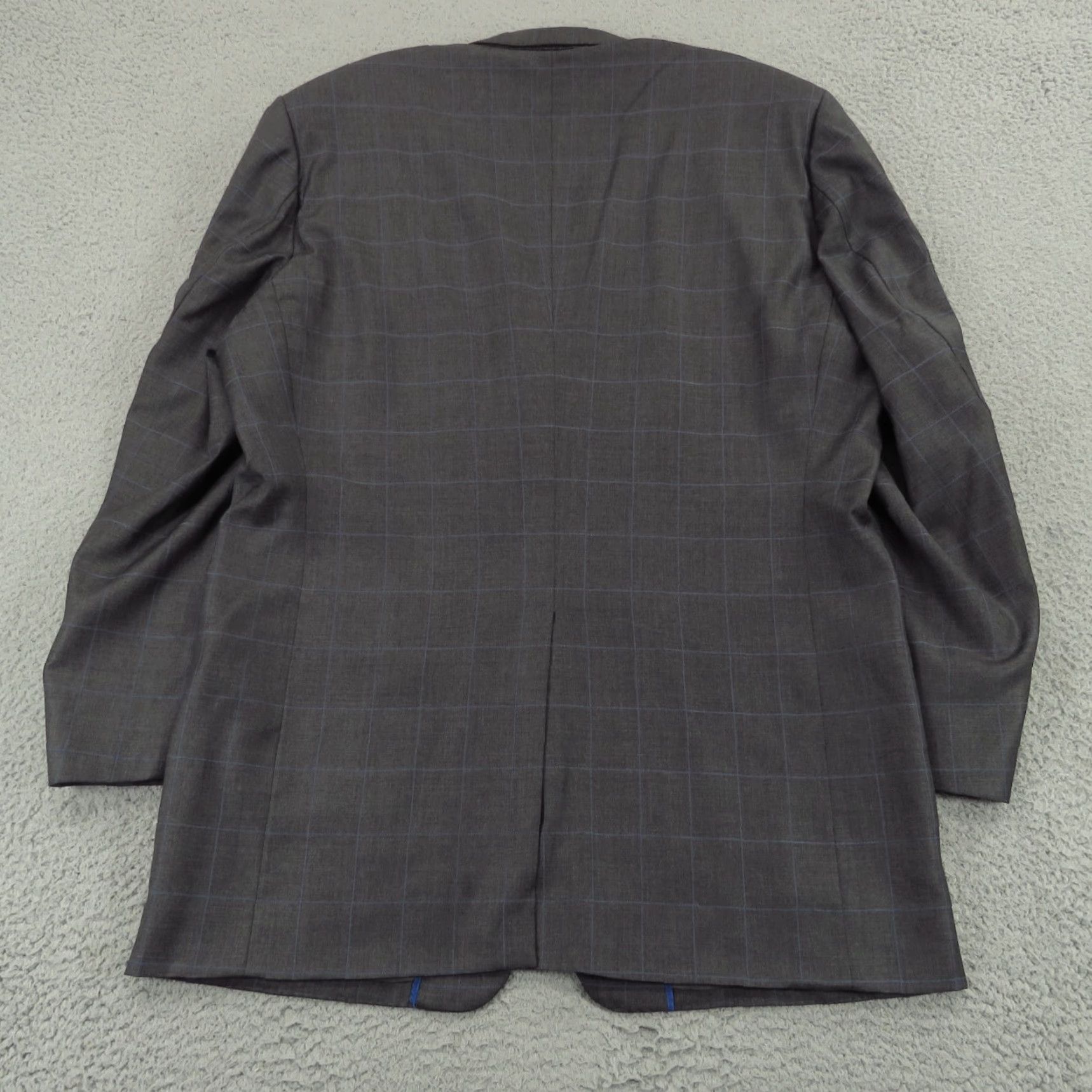 Loro Piana Loro Piana Suit 48L Super 120s 3/2 Roll Windowpane Pleated Cuffed 38x34 Trouser Size 48R - 4 Thumbnail