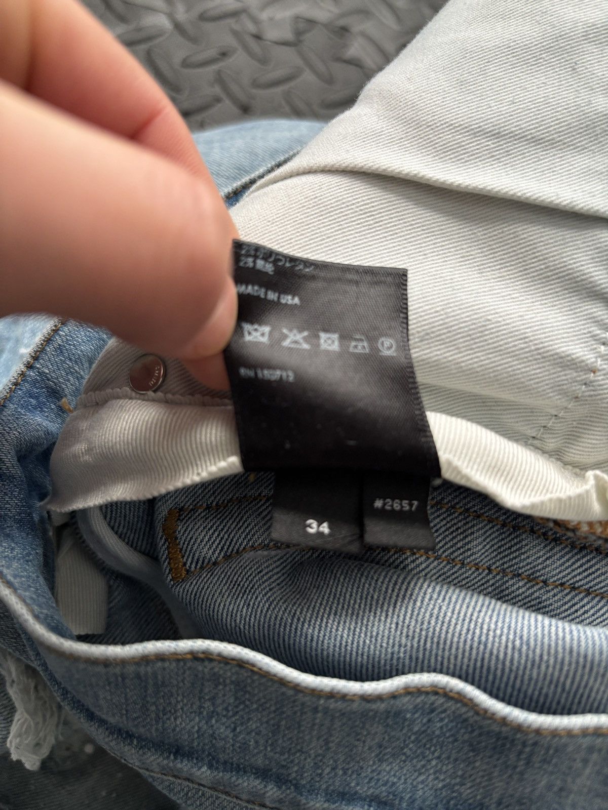 Amiri Amiri Mx1 Green/Black Plaid Patches Blue Denim Jeans Size US 34 / EU 50 - 7 Thumbnail