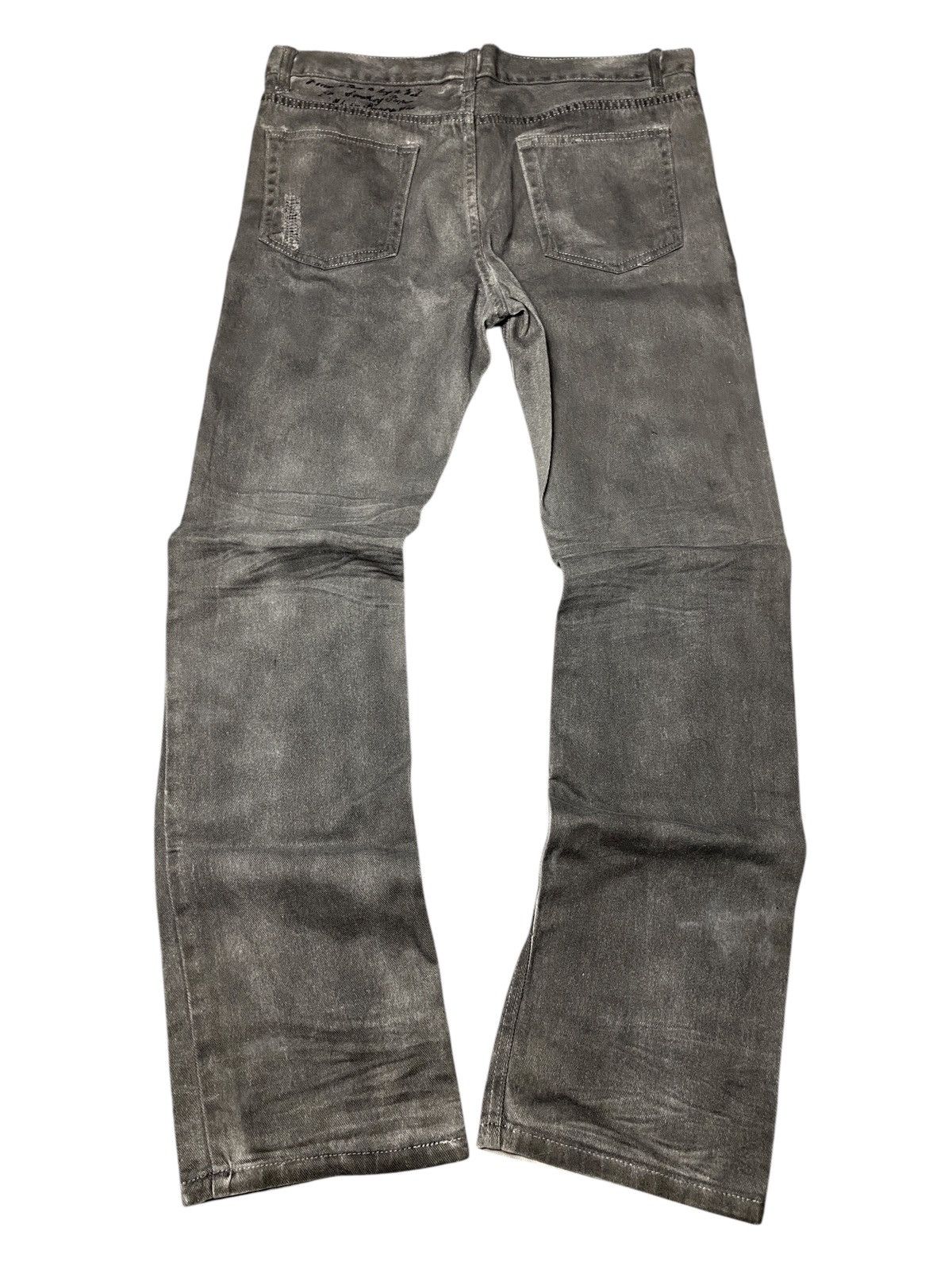 If Six Was Nine 2000's Bernings Sho Poem Britflag Seawash Jeans Size US 35 - 2 Thumbnail