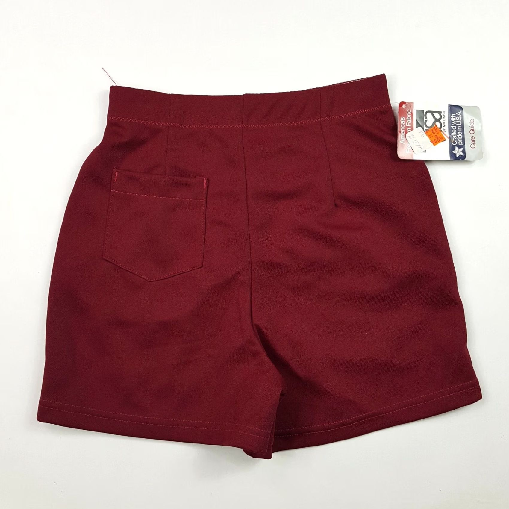 Wilson VINTAGE Wilson Sportswear WOMEN Track Shorts M Maroon 80s Retro 24" Waist Athletic Polyester Red 80s 1985 VTG Tags Included Size 42" / US 20 - 4 Thumbnail