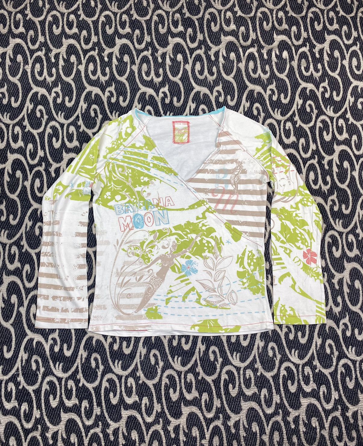 Beauty Beast × If Six Was Nine Y2K 00s Avant Garde Stripe Longsleeve Multi Logo Bratz Style Size L / US 10 / IT 46 - 1 Thumbnail