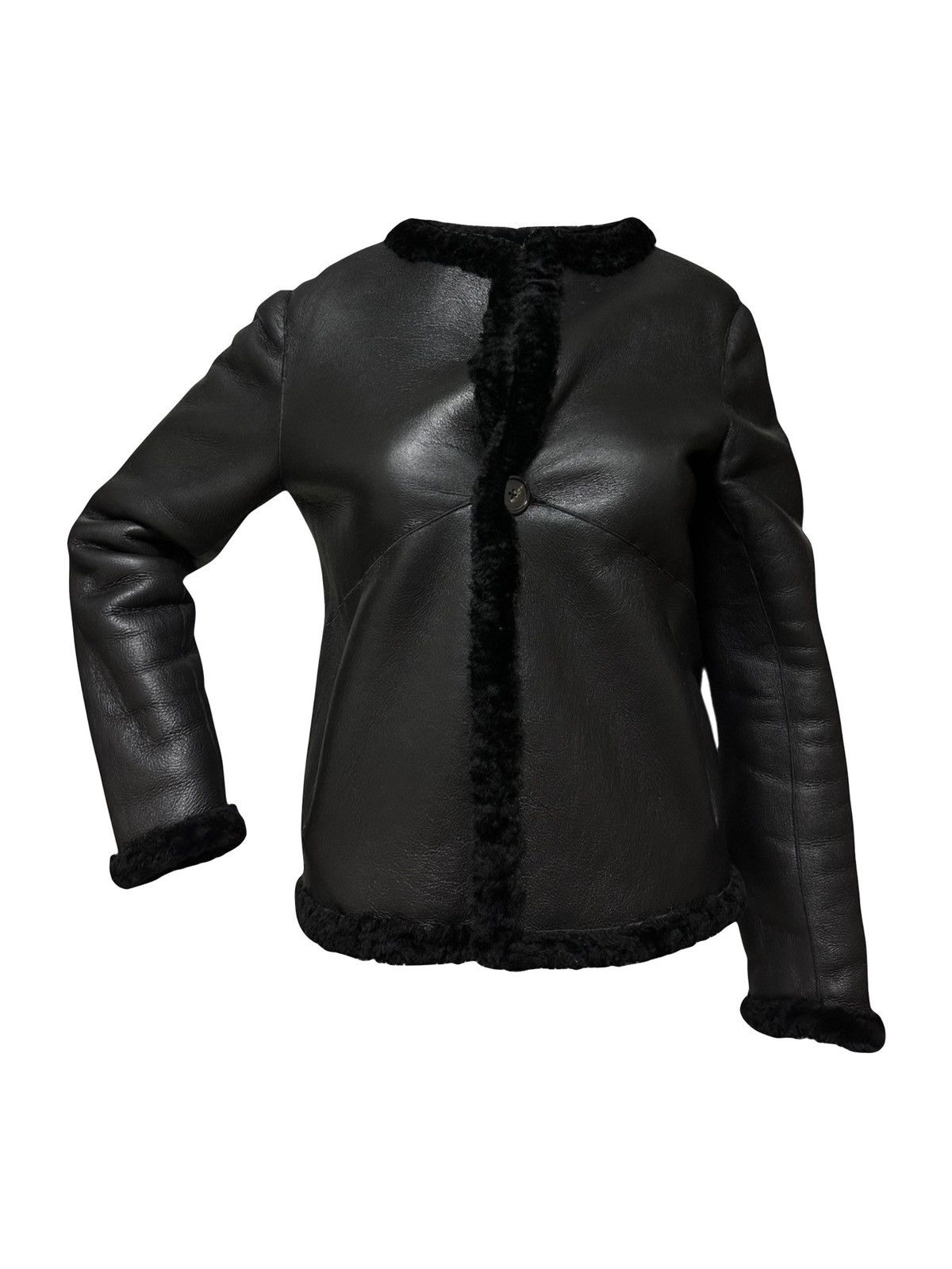 Jil Sander JIL SANDER Pre Fall 2019 Boa Leather Jacket Size XS / US 0-2 / IT 36-38 - 1 Thumbnail