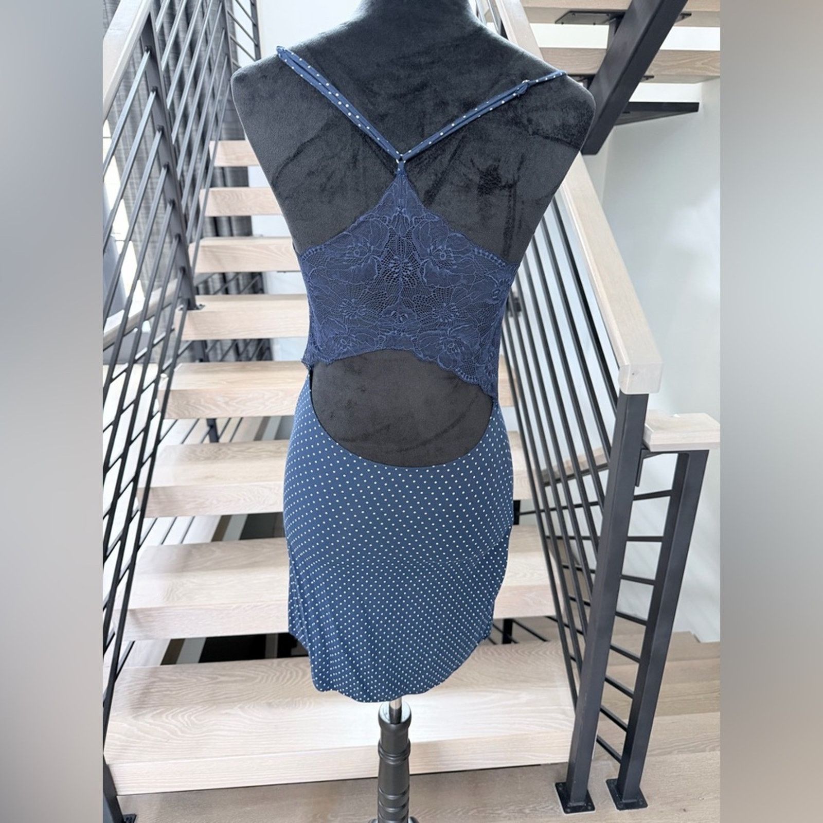 Other New Y2k Vintage Polka Dot Blue Nightie size S Size ONE SIZE - 3 Thumbnail