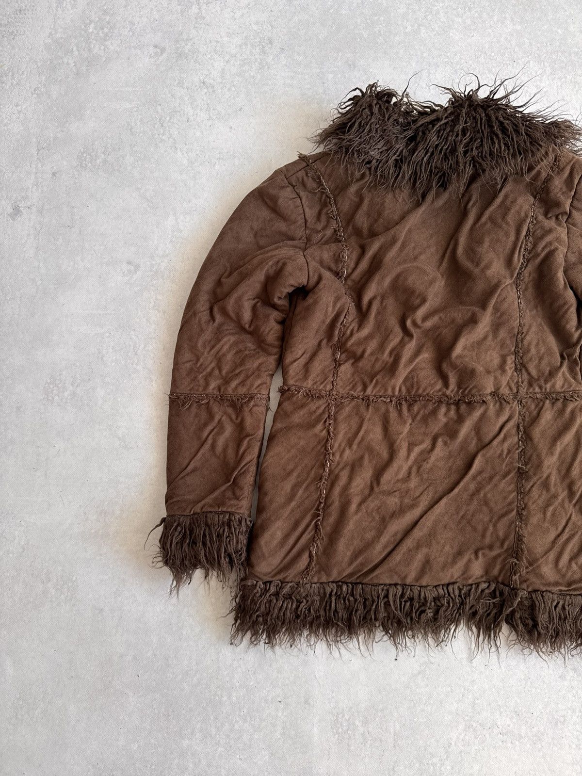 If Six Was Nine Avant-Garde Vintage Faux Fur Fuzzy Y2K Women’s Jacket Size M / US 6-8 / IT 42-44 - 8 Thumbnail